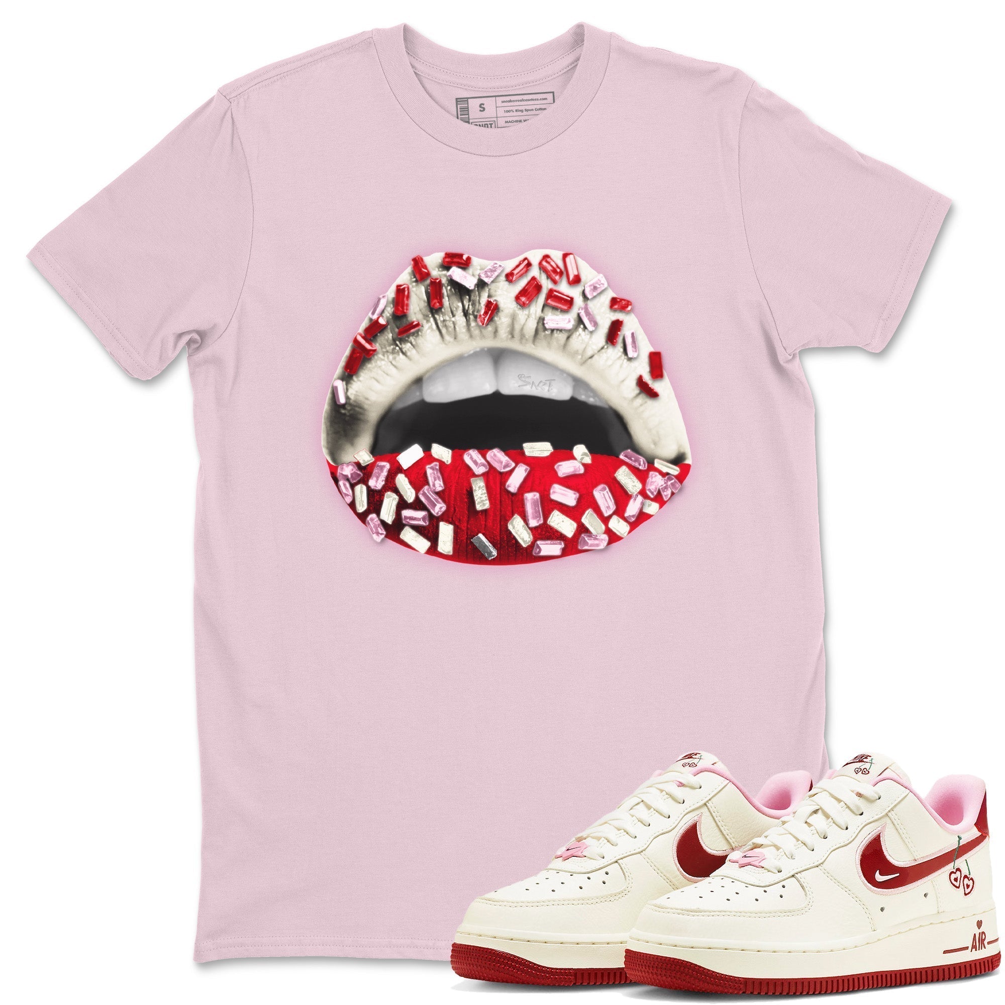 Lips Jewel Unisex Tops - Air Force 1 Valentines Day
