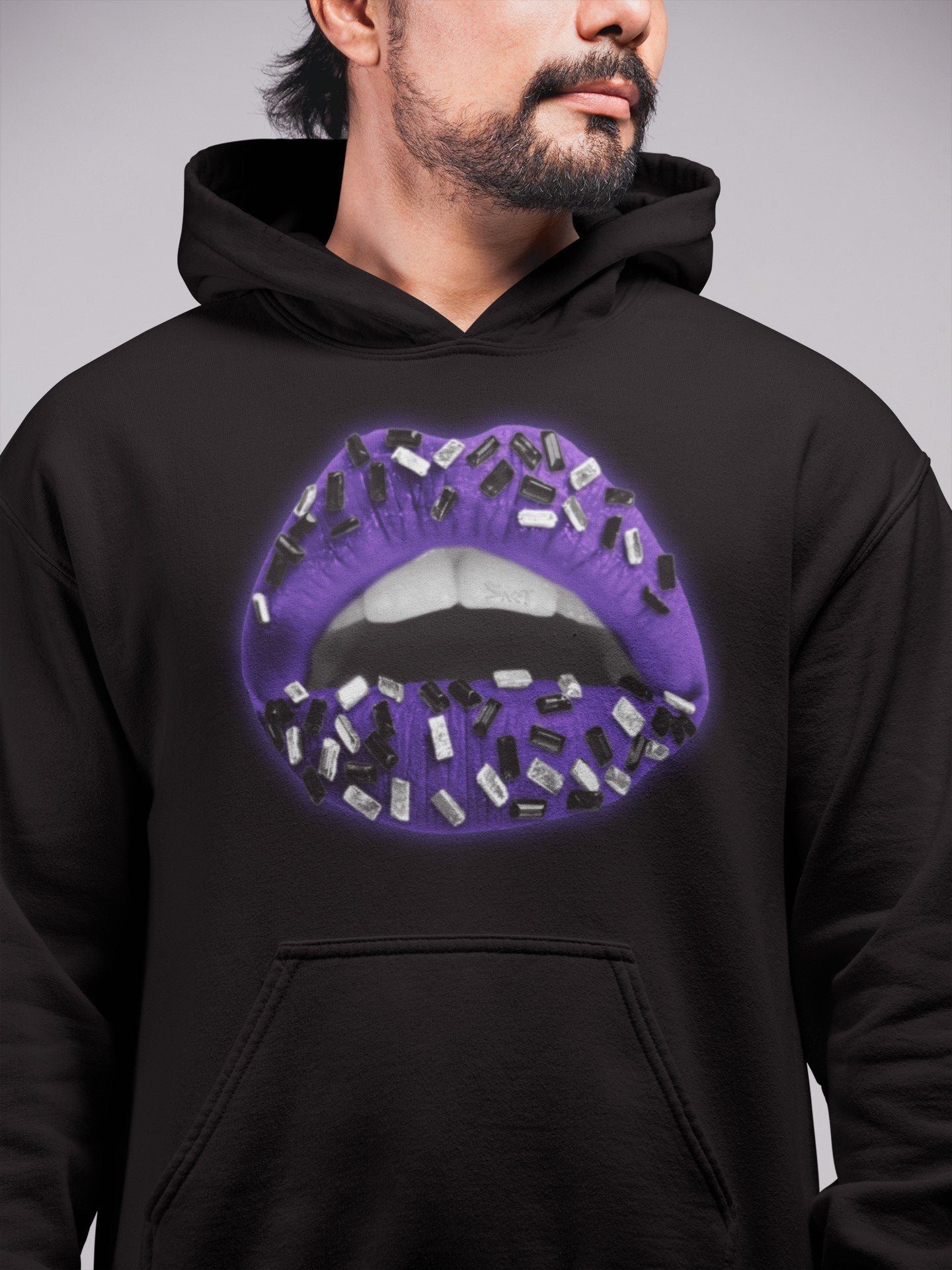 Lips Jewel Unisex Tops - Air Jordan 1 Court Purple