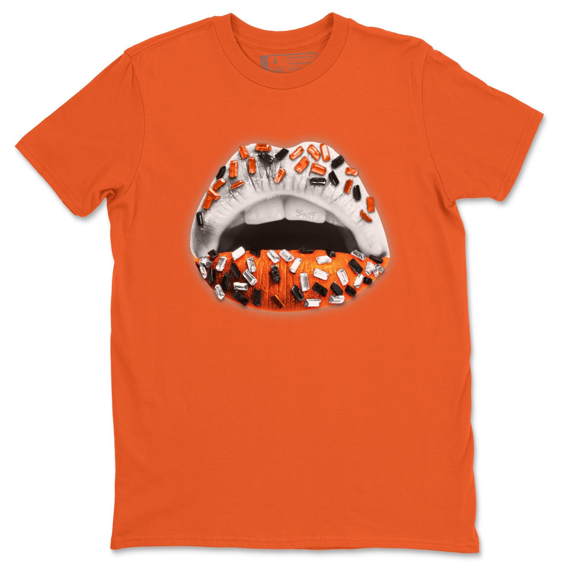 Lips Jewel Unisex Tops - Air Jordan 1 Electro Orange