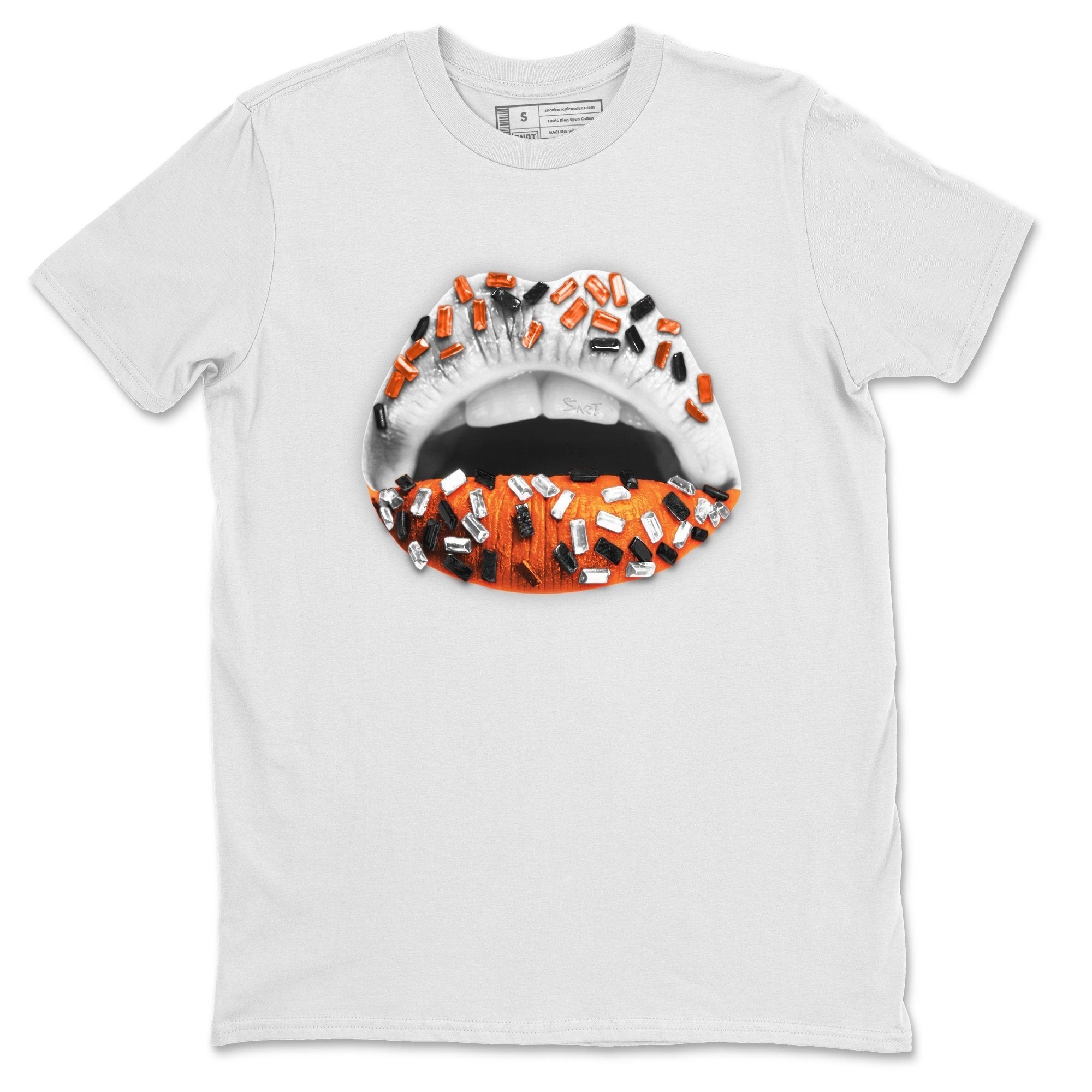 Lips Jewel Unisex Tops - Air Jordan 1 Electro Orange