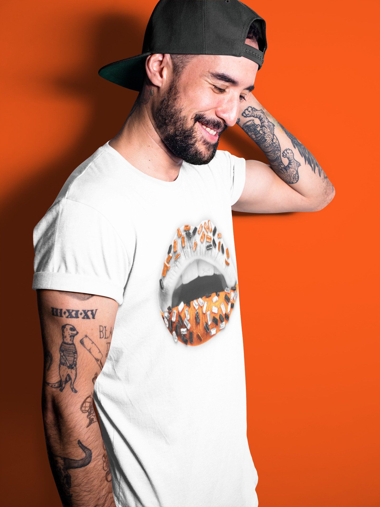 Lips Jewel Unisex Tops - Air Jordan 1 Electro Orange
