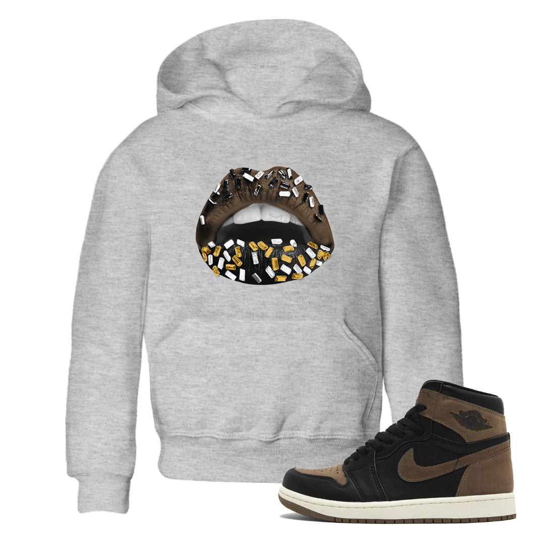 Lips Jewel snkmatch Tee Kids - Air Jordan 1 Palomino