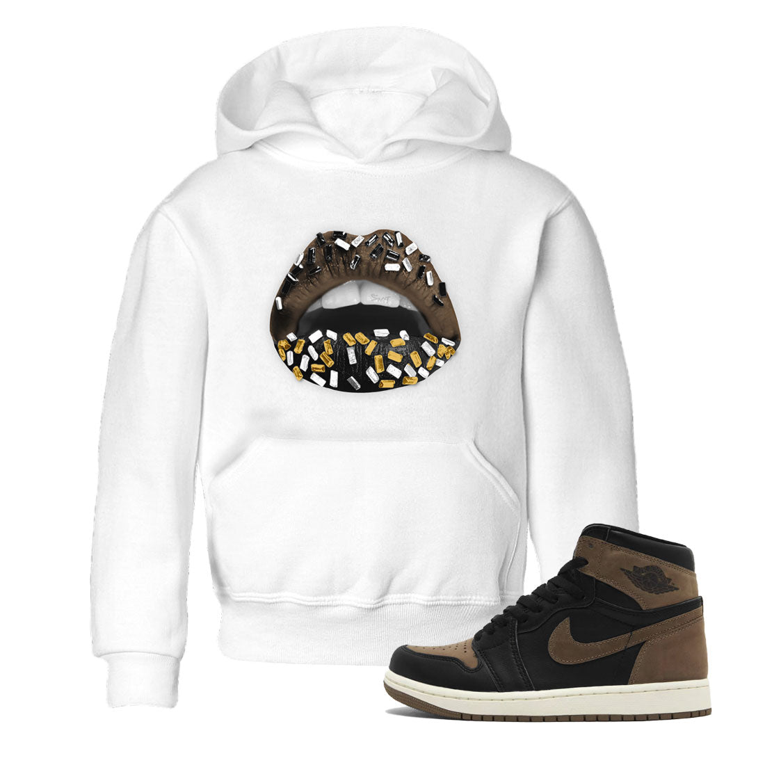 Lips Jewel snkmatch Tee Kids - Air Jordan 1 Palomino