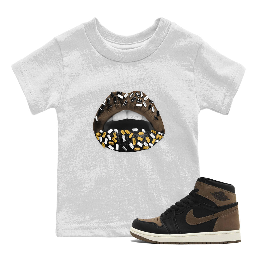 Lips Jewel snkmatch Tee Kids - Air Jordan 1 Palomino
