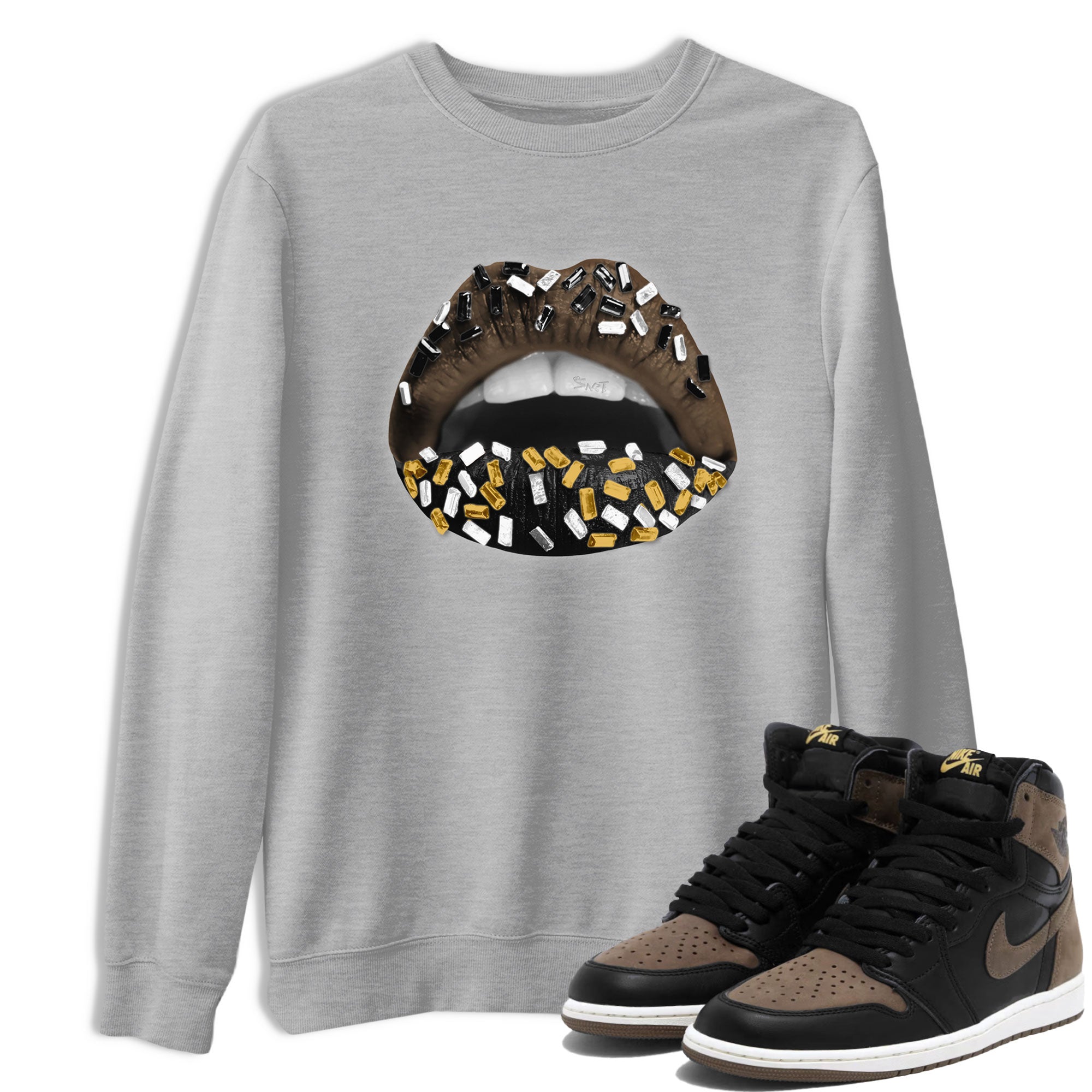 Lips Jewel snkmatch Tee - Air Jordan 1 Palomino