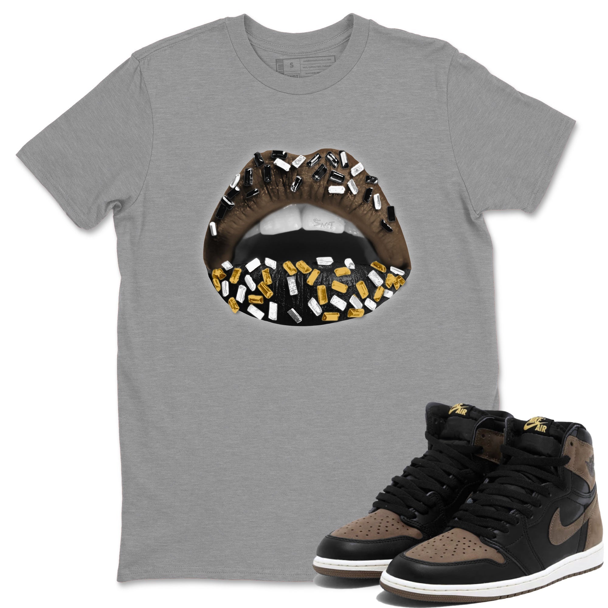 Lips Jewel snkmatch Tee - Air Jordan 1 Palomino