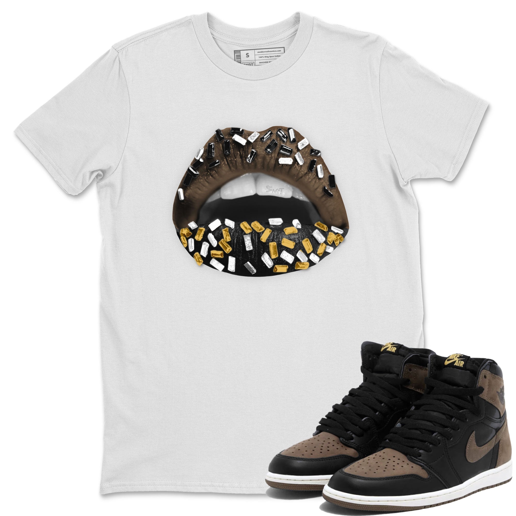 Lips Jewel snkmatch Tee - Air Jordan 1 Palomino