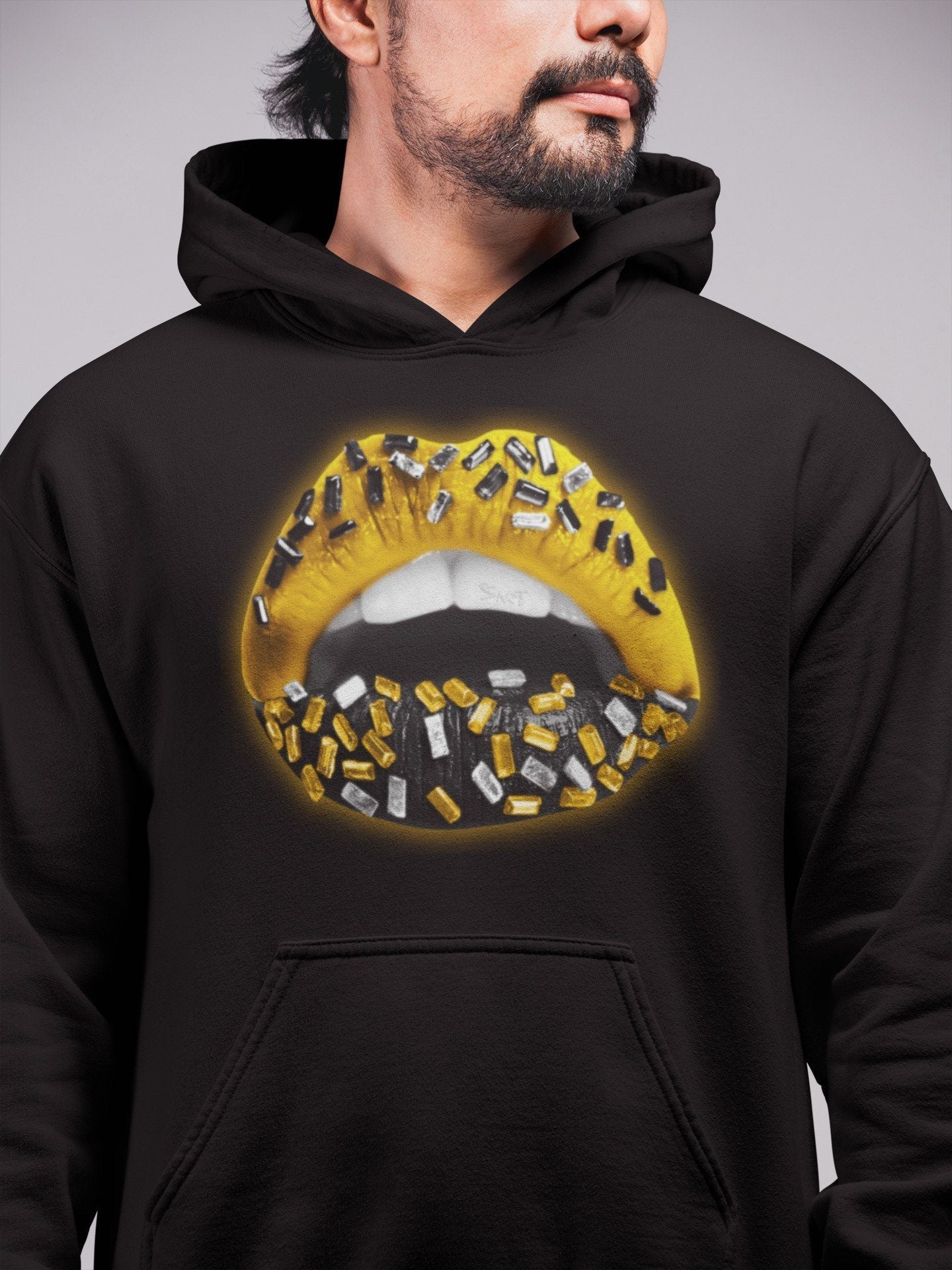 Lips Jewel Unisex Tops - Air Jordan 1 Pollen
