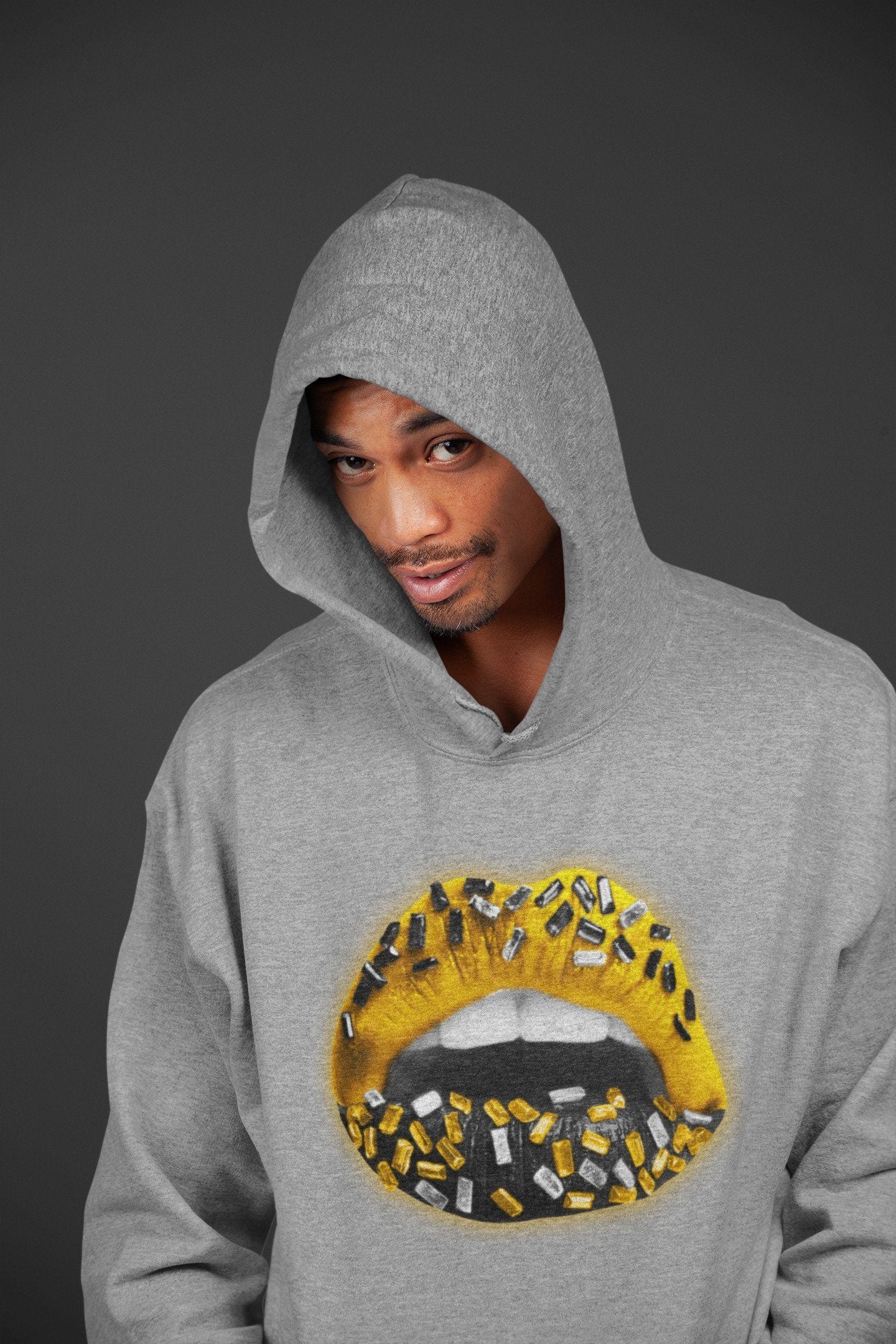 Lips Jewel Unisex Tops - Air Jordan 1 Pollen
