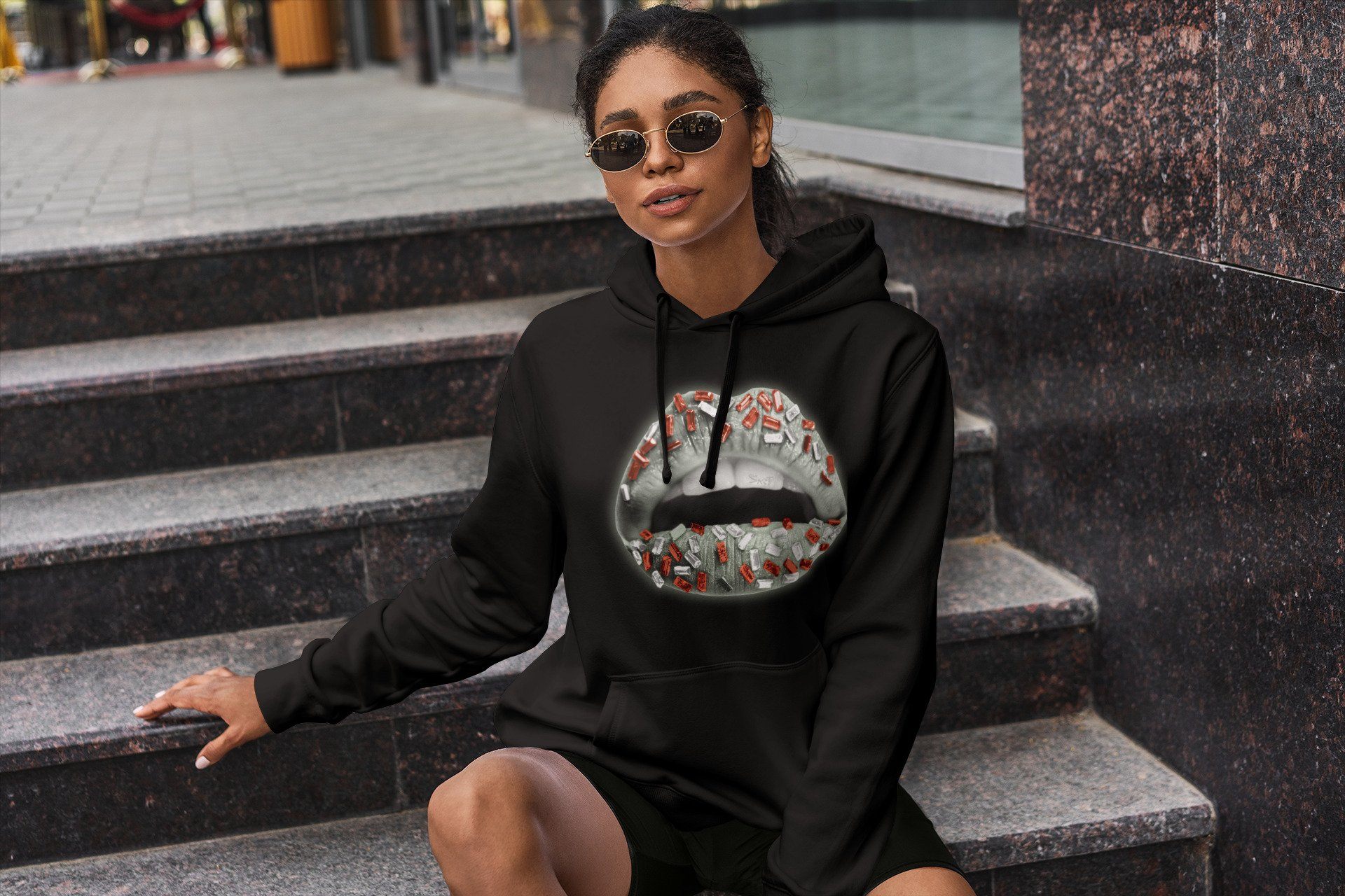 Lips Jewel Unisex Tops - Air Jordan 1 Seafoam