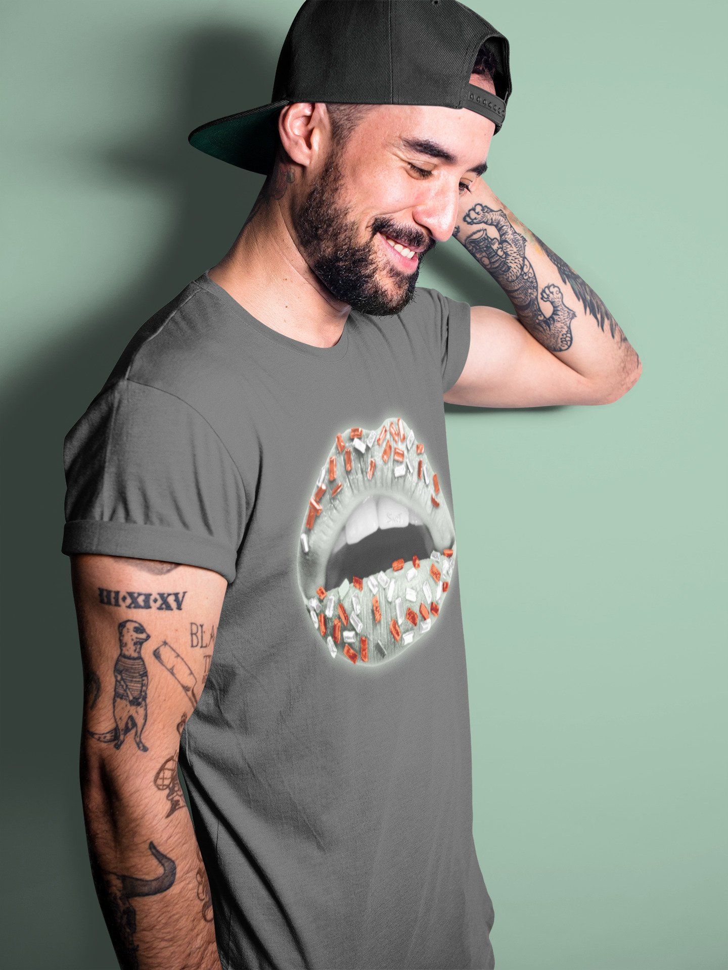Lips Jewel Unisex Tops - Air Jordan 1 Seafoam