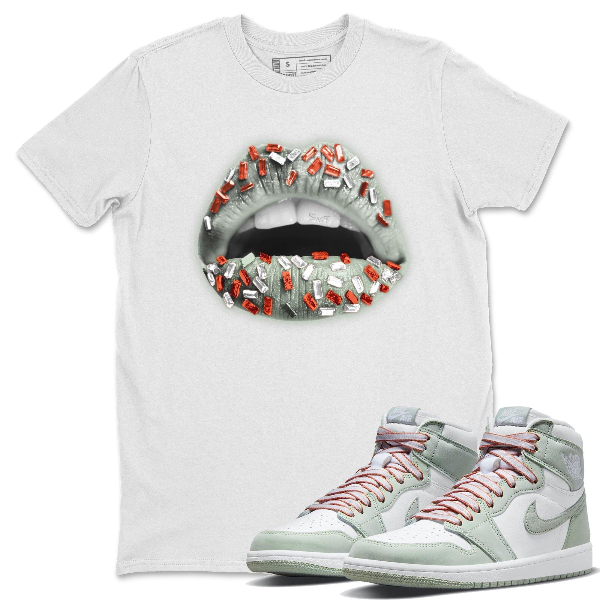 Lips Jewel Unisex Tops - Air Jordan 1 Seafoam