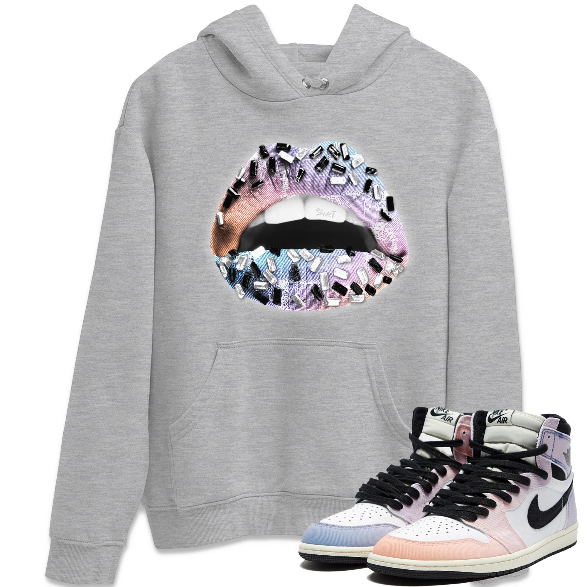 Lips Jewel Unisex Tops - Air Jordan 1 Skyline