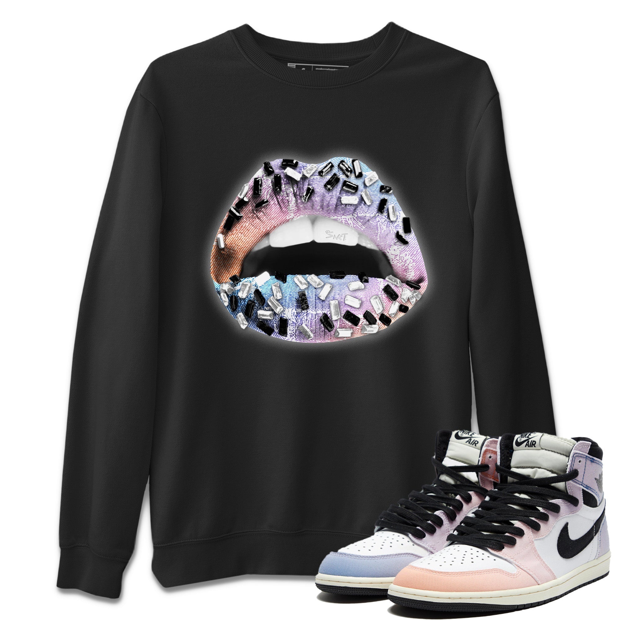 Lips Jewel Unisex Tops - Air Jordan 1 Skyline
