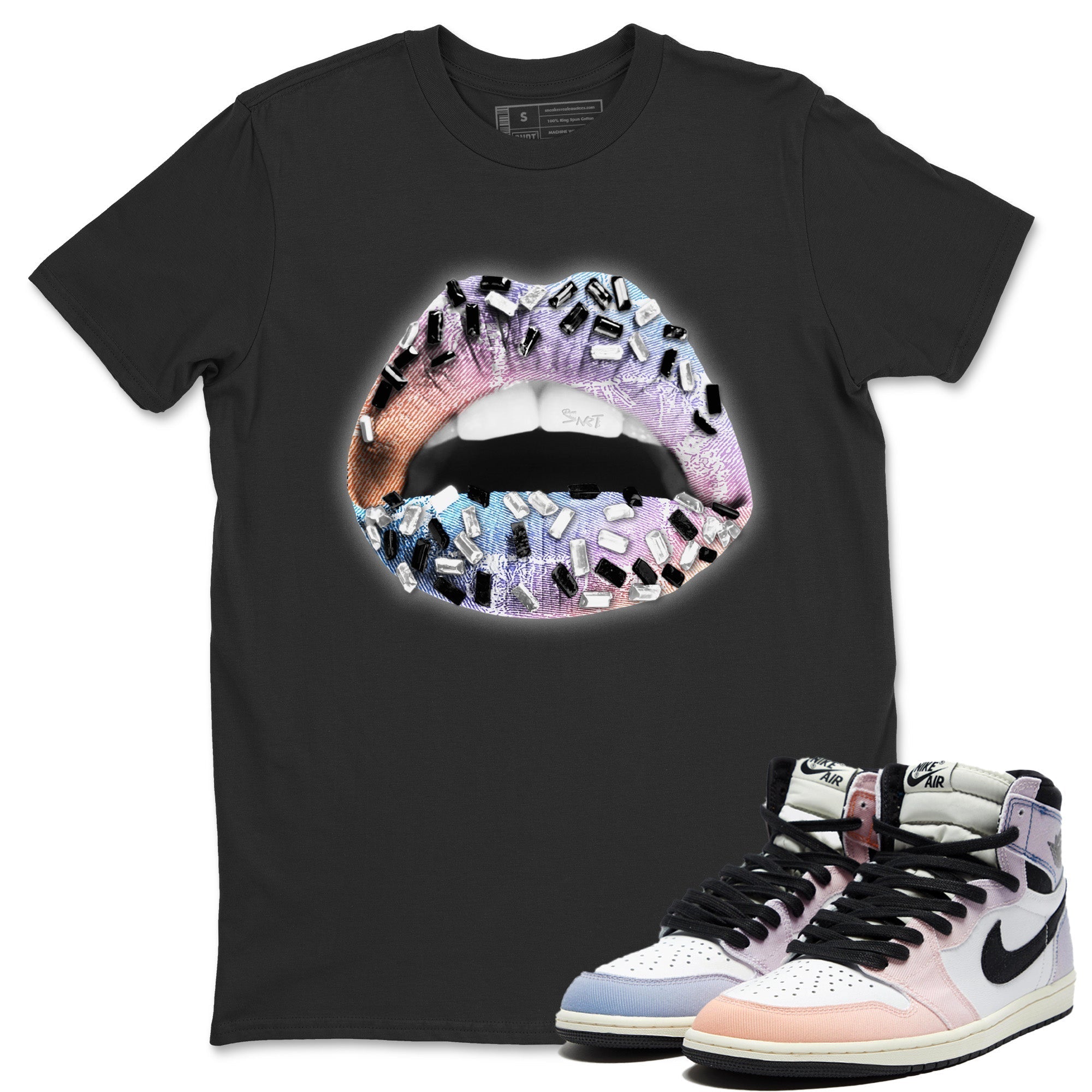 Lips Jewel Unisex Tops - Air Jordan 1 Skyline