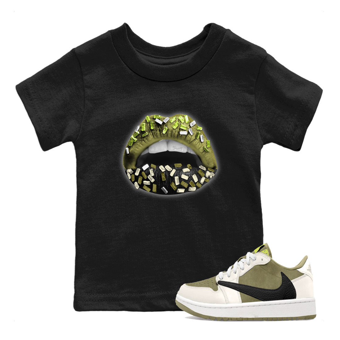Lips Jewel snkmatch Tee Kids - Air Jordan 1 Travis Scott Golf