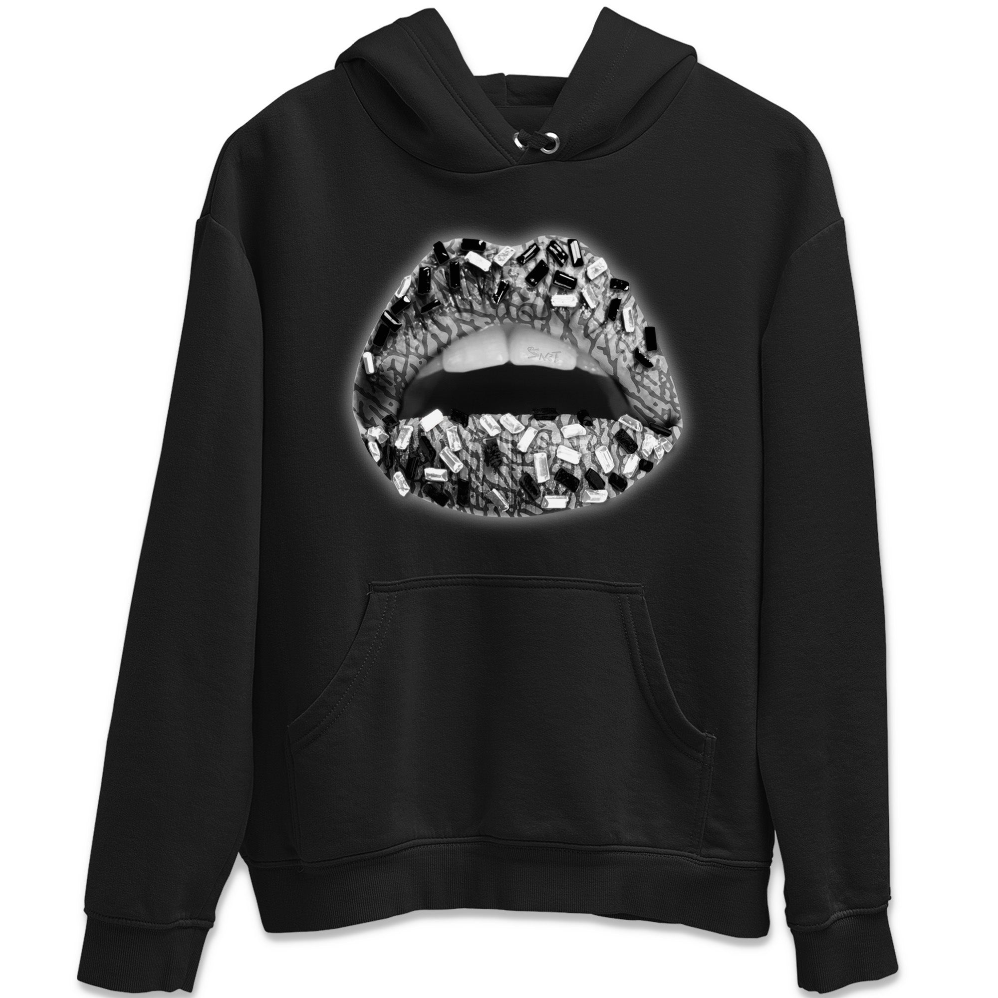 Lips Jewel Unisex Tops - Air Jordan 1 White Cement