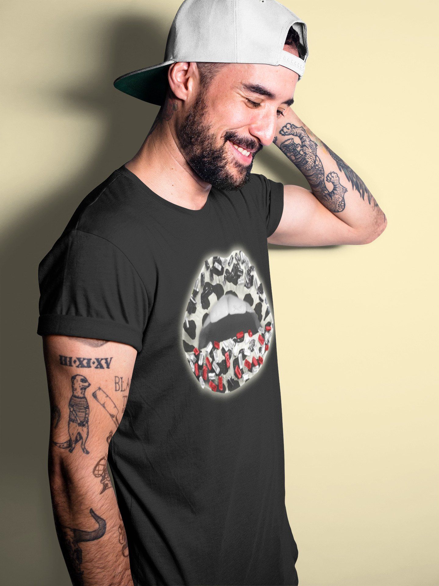 Lips Jewel Unisex Tops - Air Jordan 11 Animal Instinct