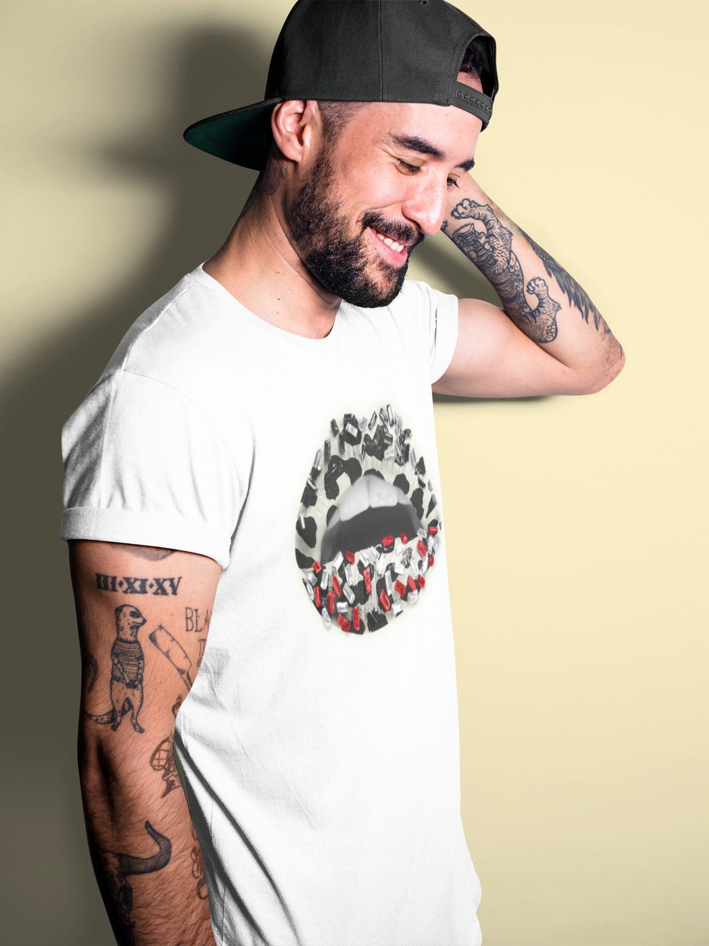 Lips Jewel Unisex Tops - Air Jordan 11 Animal Instinct