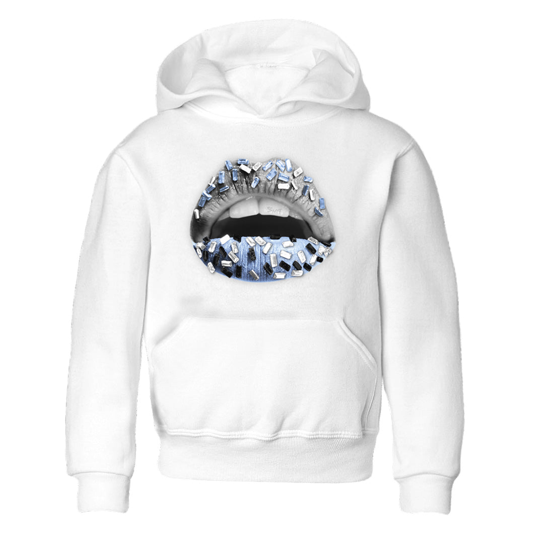 Lips Jewel Kids Tops - Air Jordan 11 White Cement
