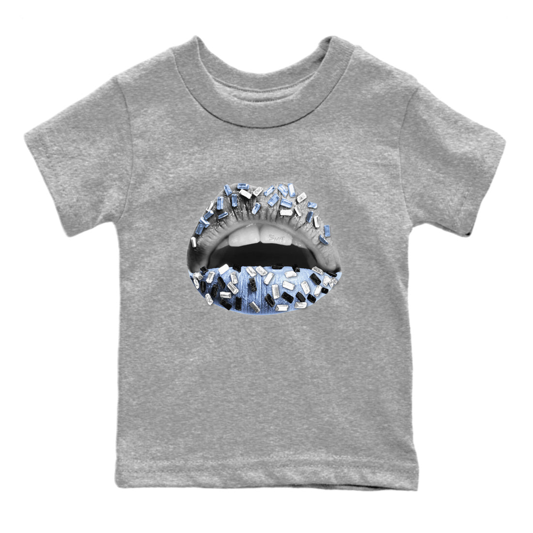 Lips Jewel Kids Tops - Air Jordan 11 White Cement