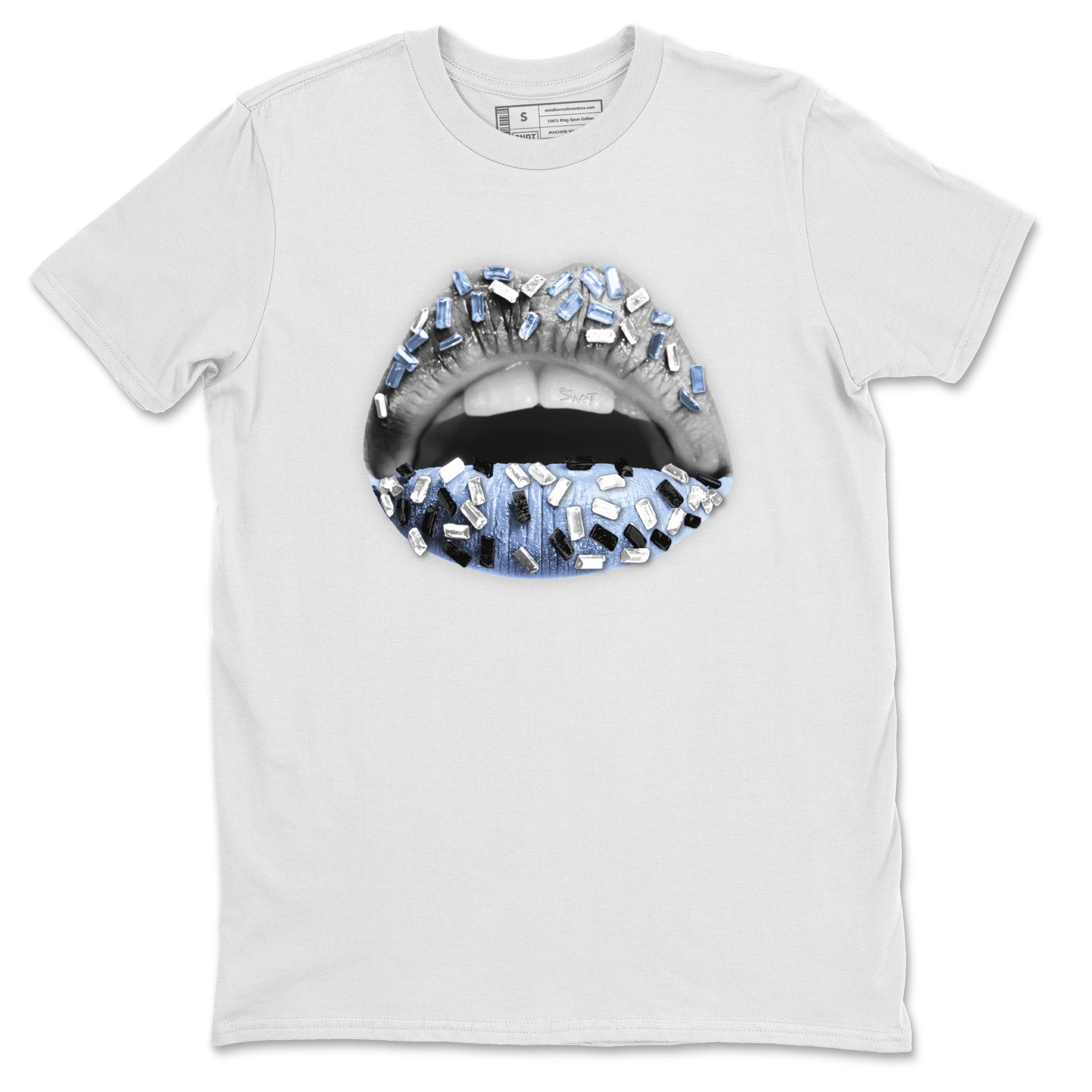 Lips Jewel Unisex Tops - Air Jordan 11 White Cement