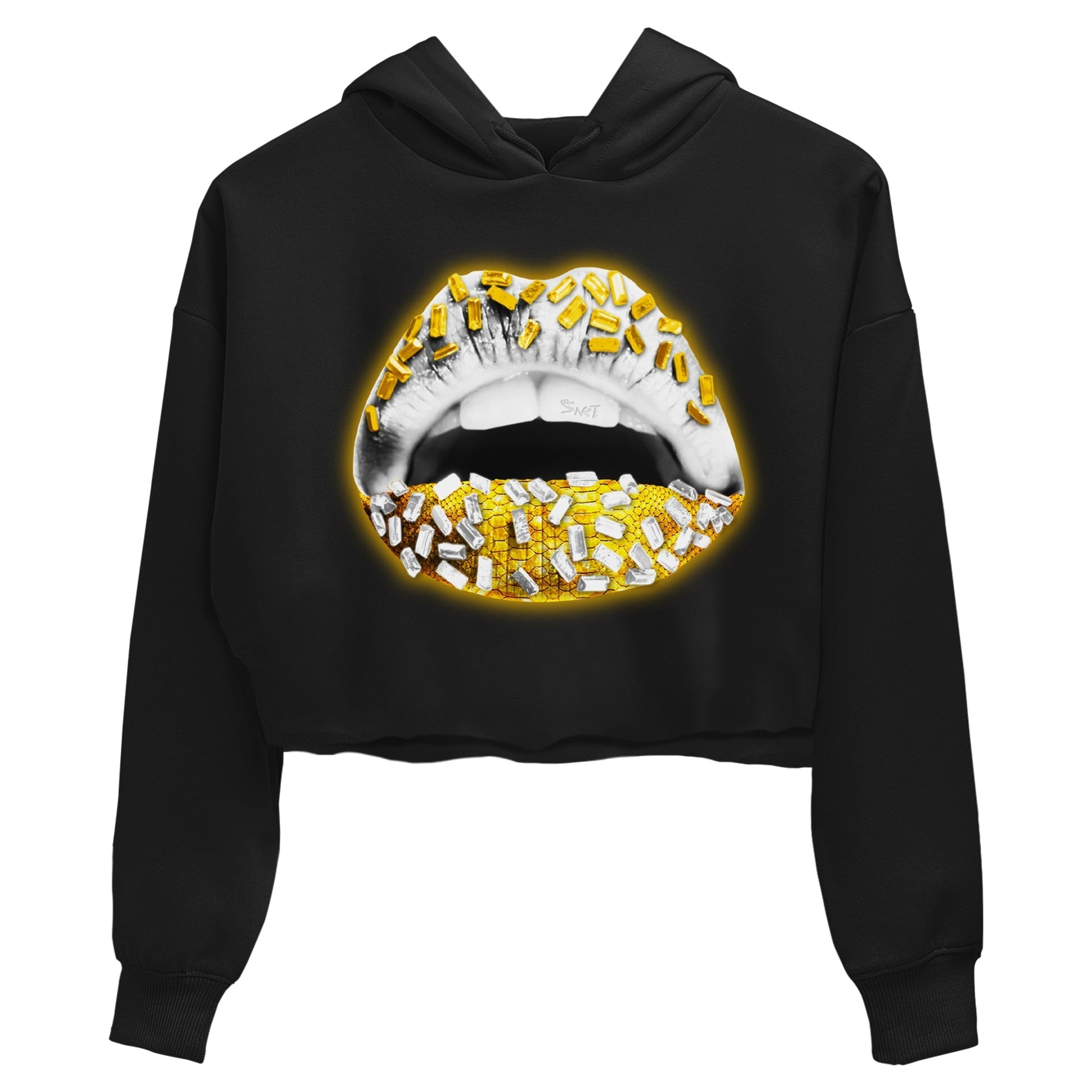 Lips Jewel Women's Tops - Air Jordan 11 Yellow Python