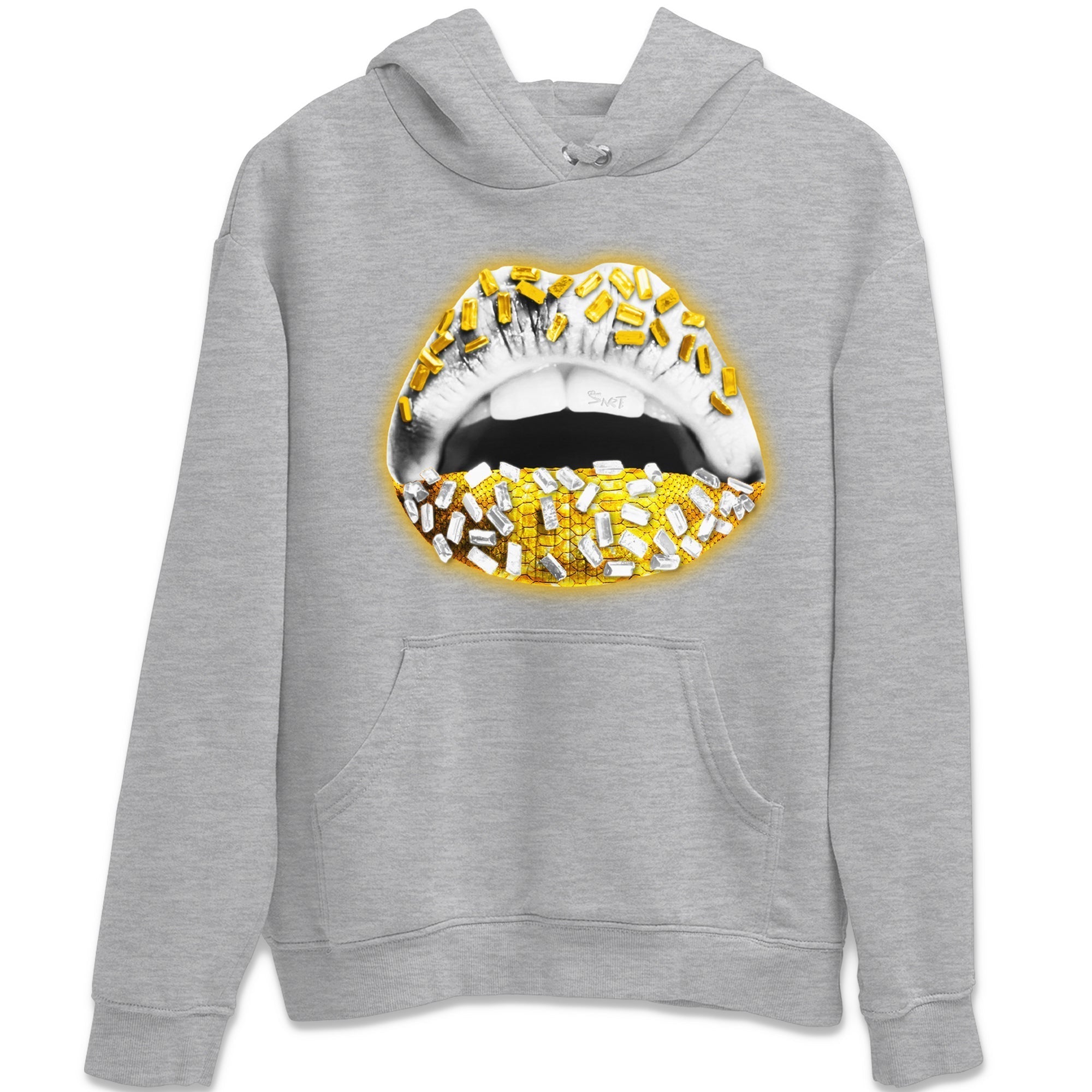 Lips Jewel Unisex Tops - Air Jordan 11 Yellow Python
