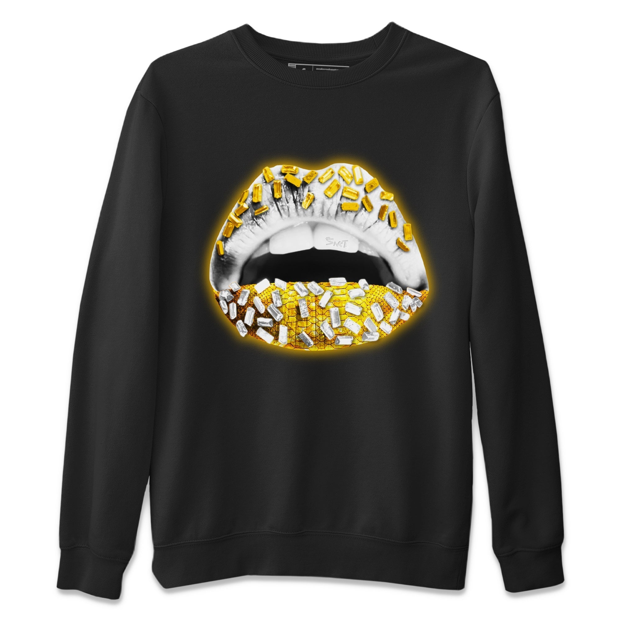 Lips Jewel Unisex Tops - Air Jordan 11 Yellow Python