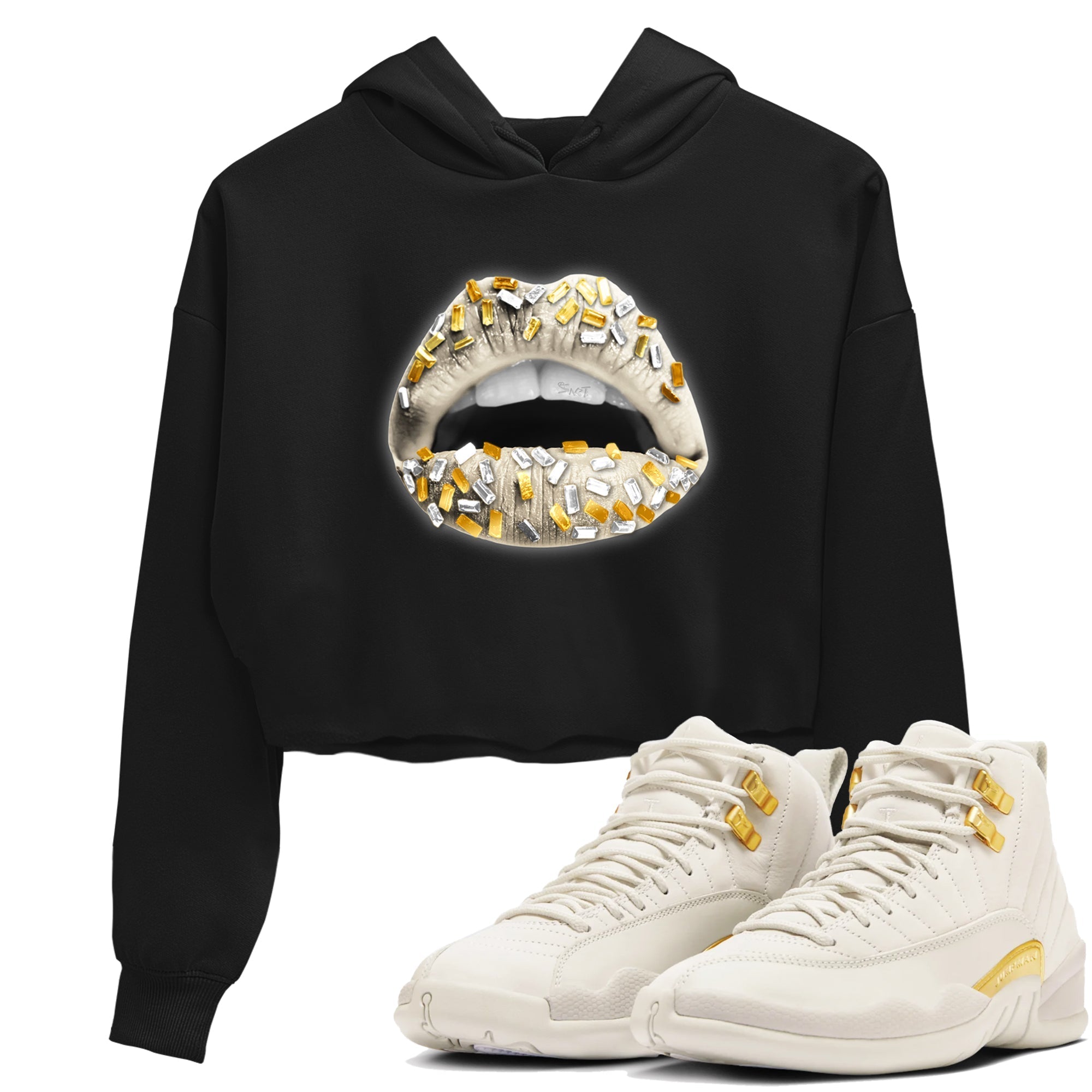 Lips Jewel snkmatch Women's Top - Air Jordan 12 Phantom
