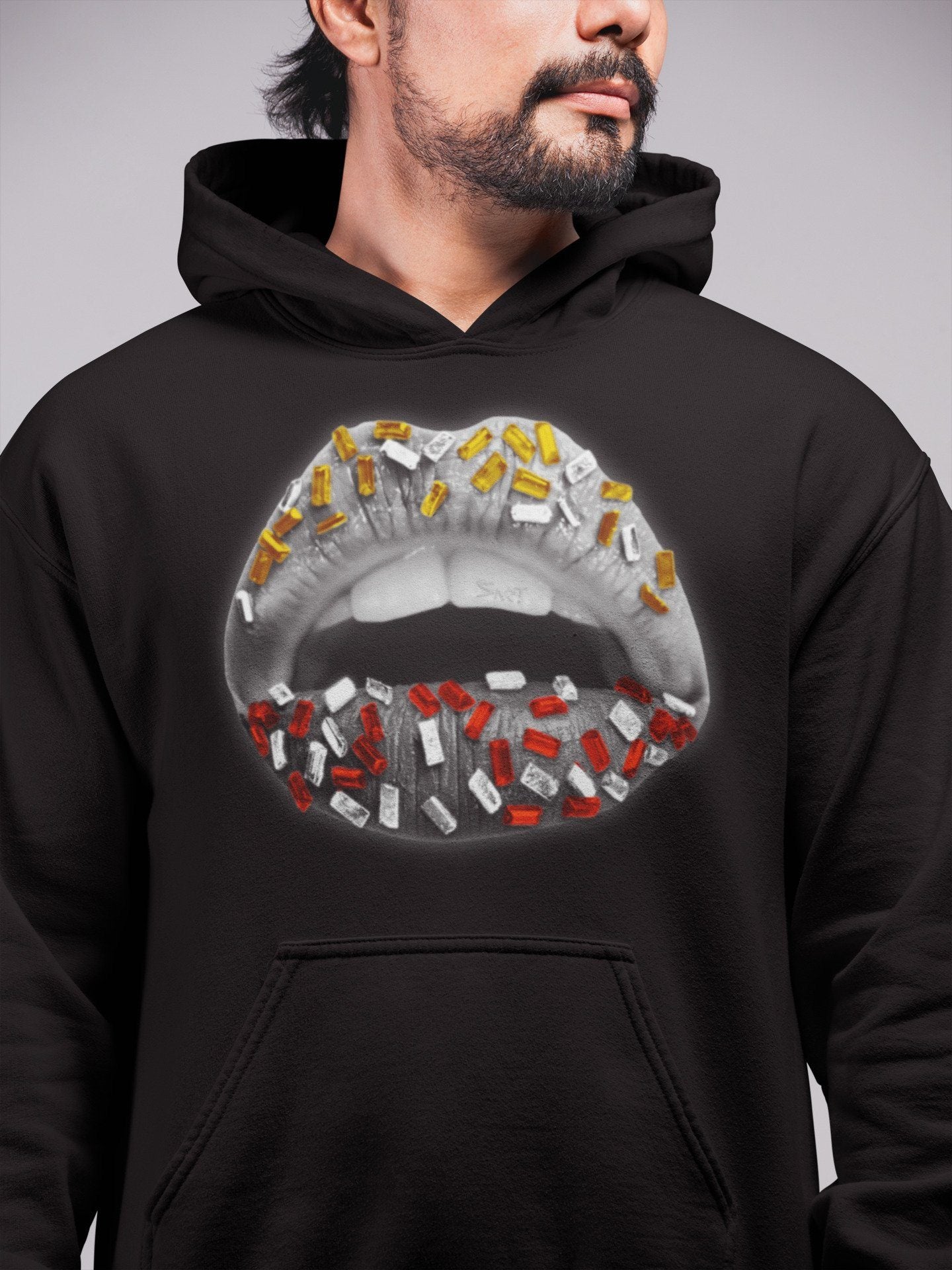 Lips Jewel Unisex Tops - Air Jordan 3 Cool Grey