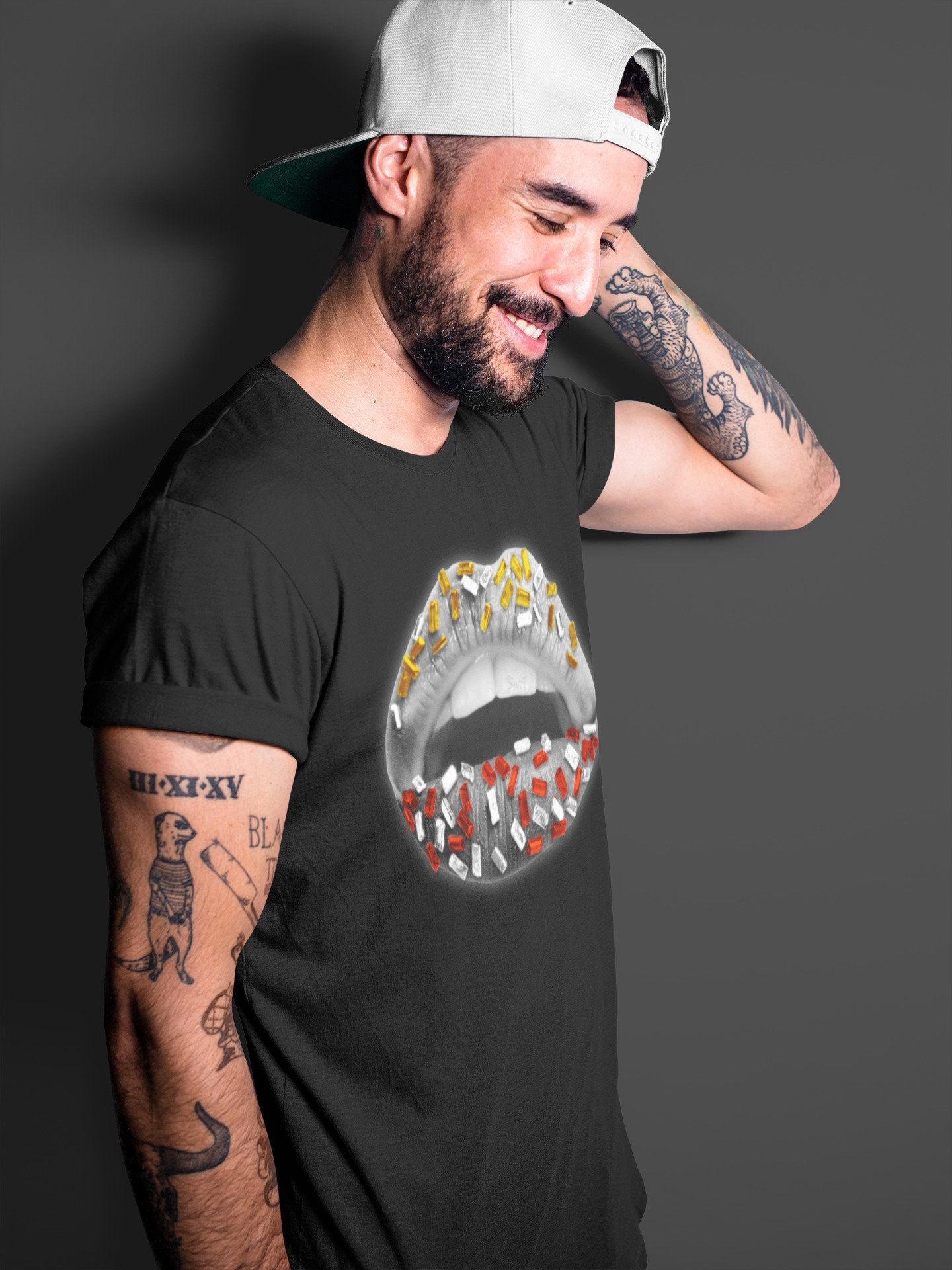 Lips Jewel Unisex Tops - Air Jordan 3 Cool Grey