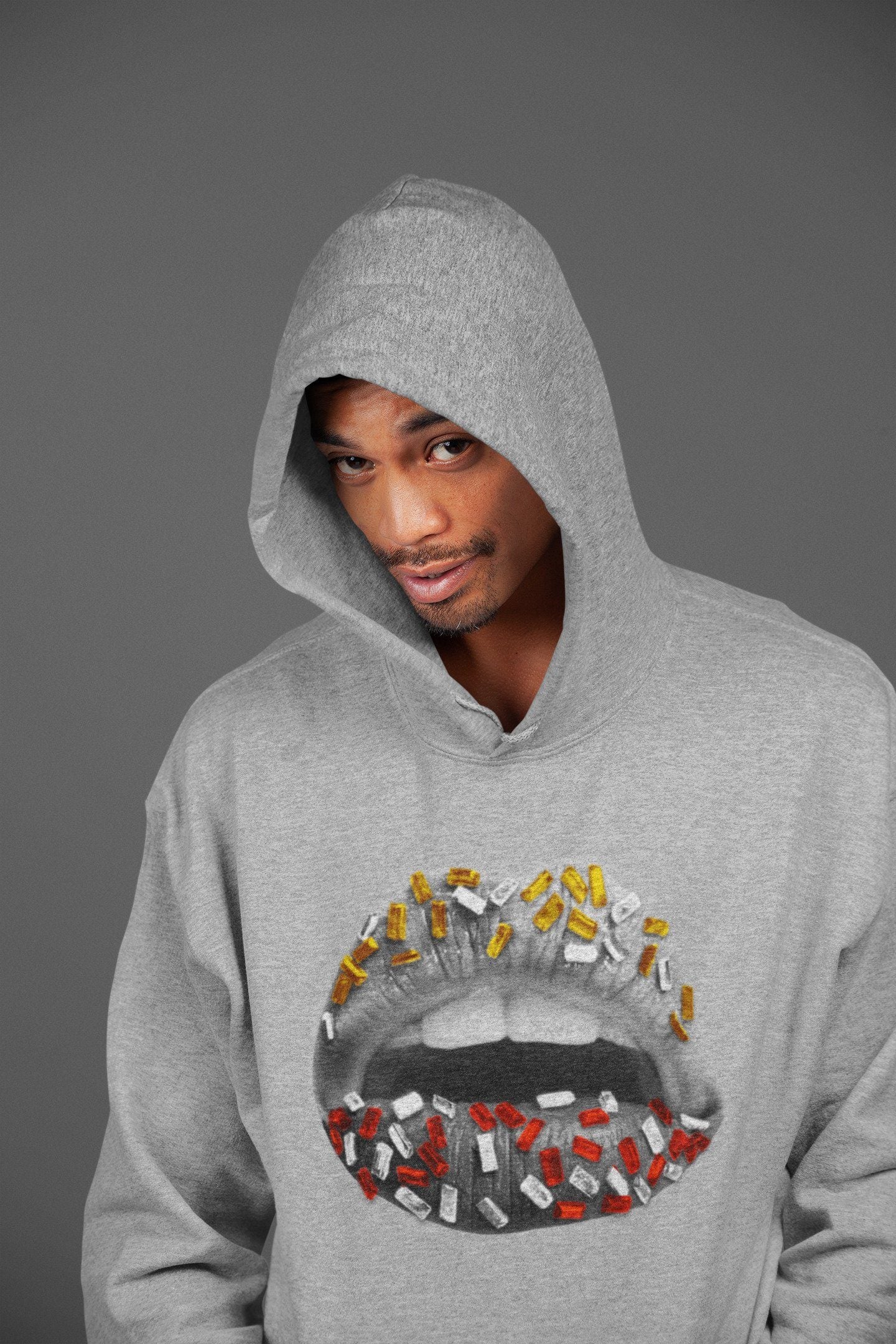 Lips Jewel Unisex Tops - Air Jordan 3 Cool Grey