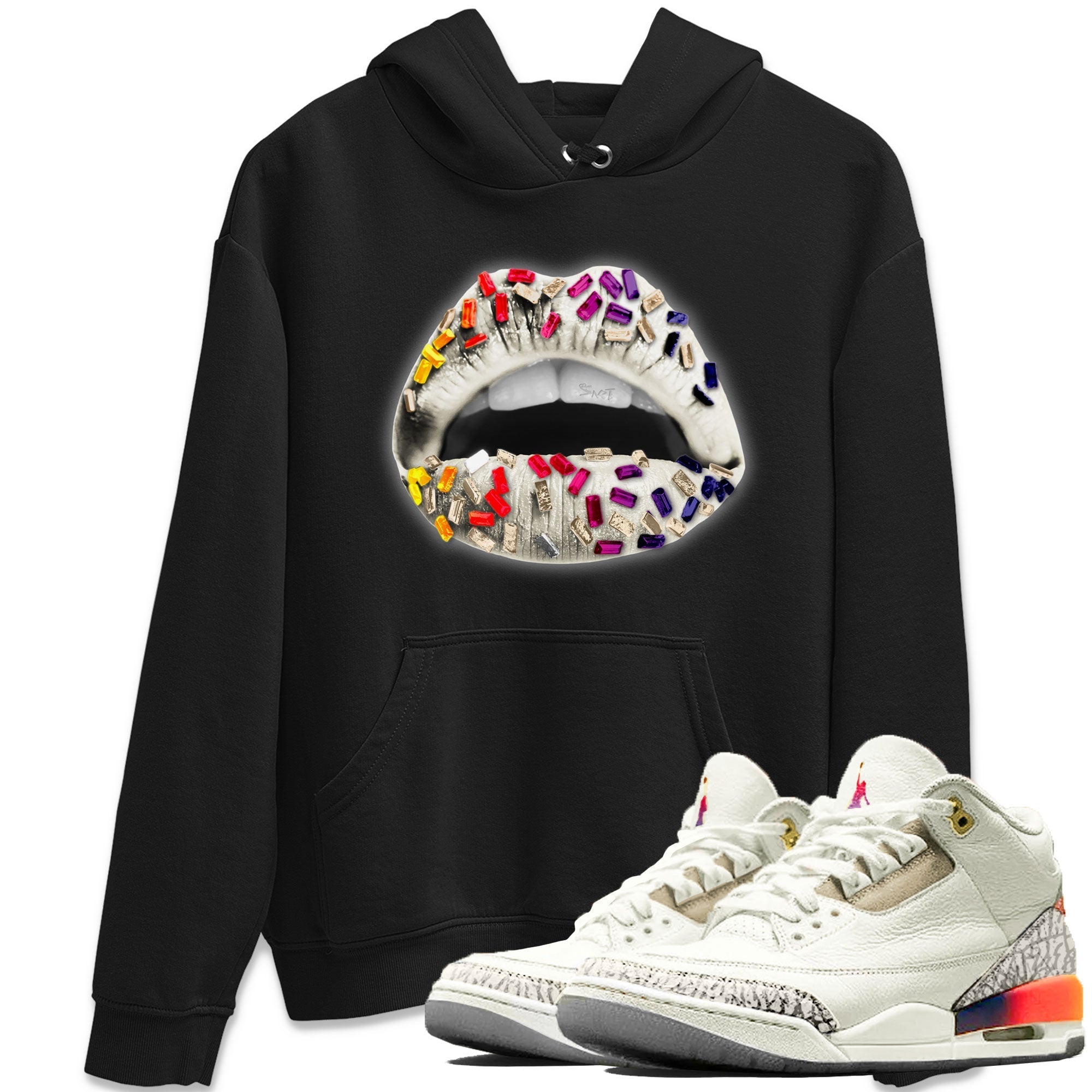 Lips Jewel snkmatch Tee - Air Jordan 3 J Balvin