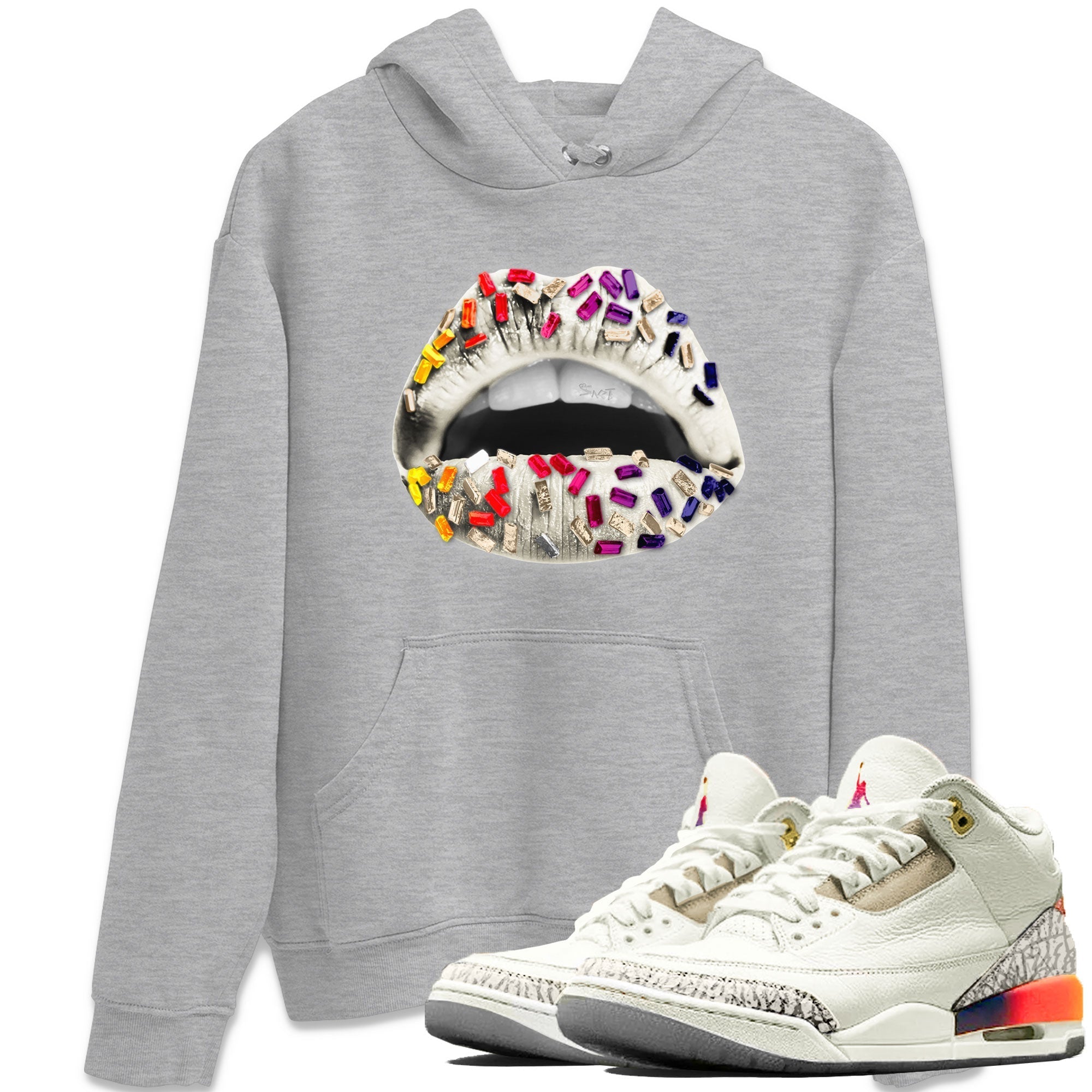 Lips Jewel snkmatch Tee - Air Jordan 3 J Balvin