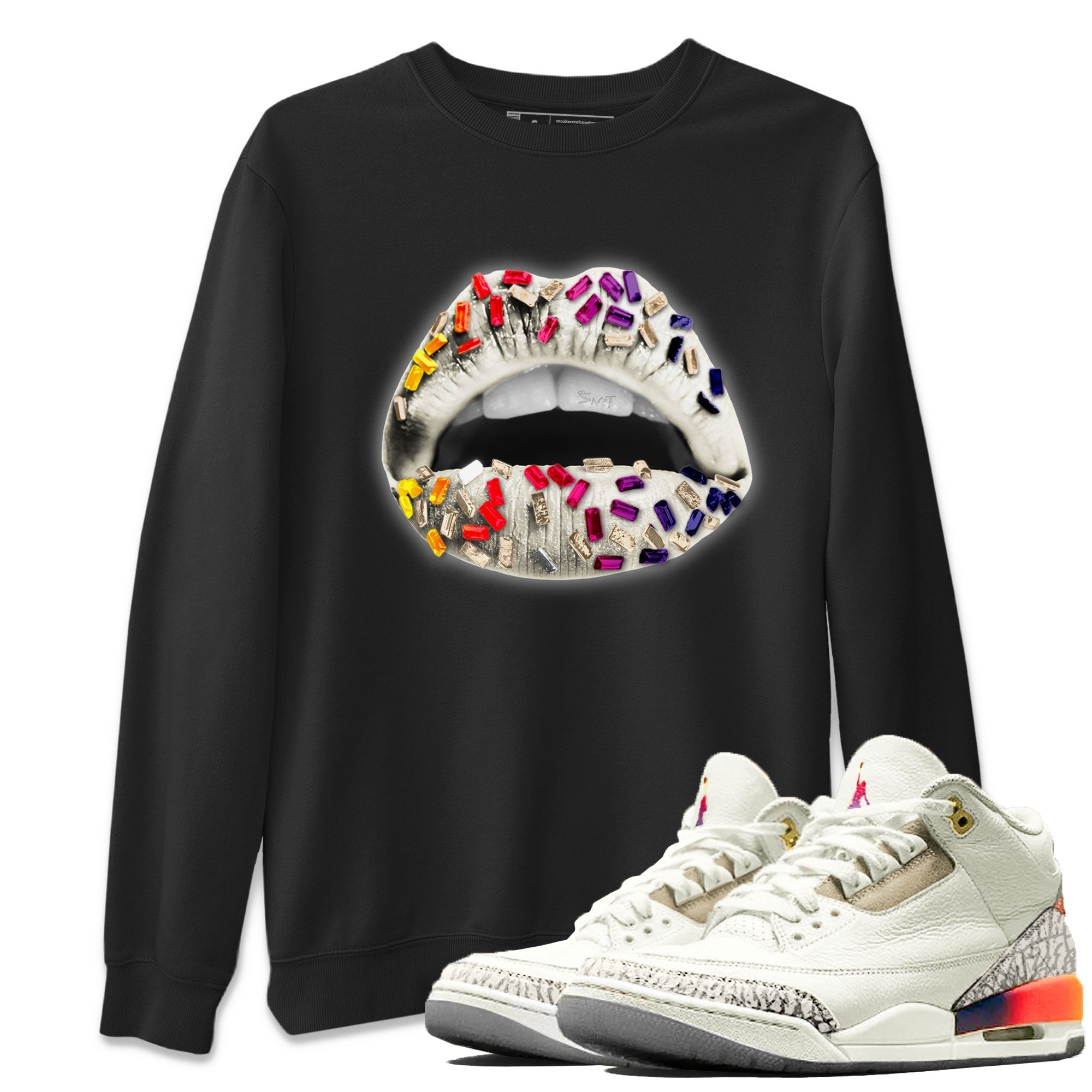 Lips Jewel snkmatch Tee - Air Jordan 3 J Balvin