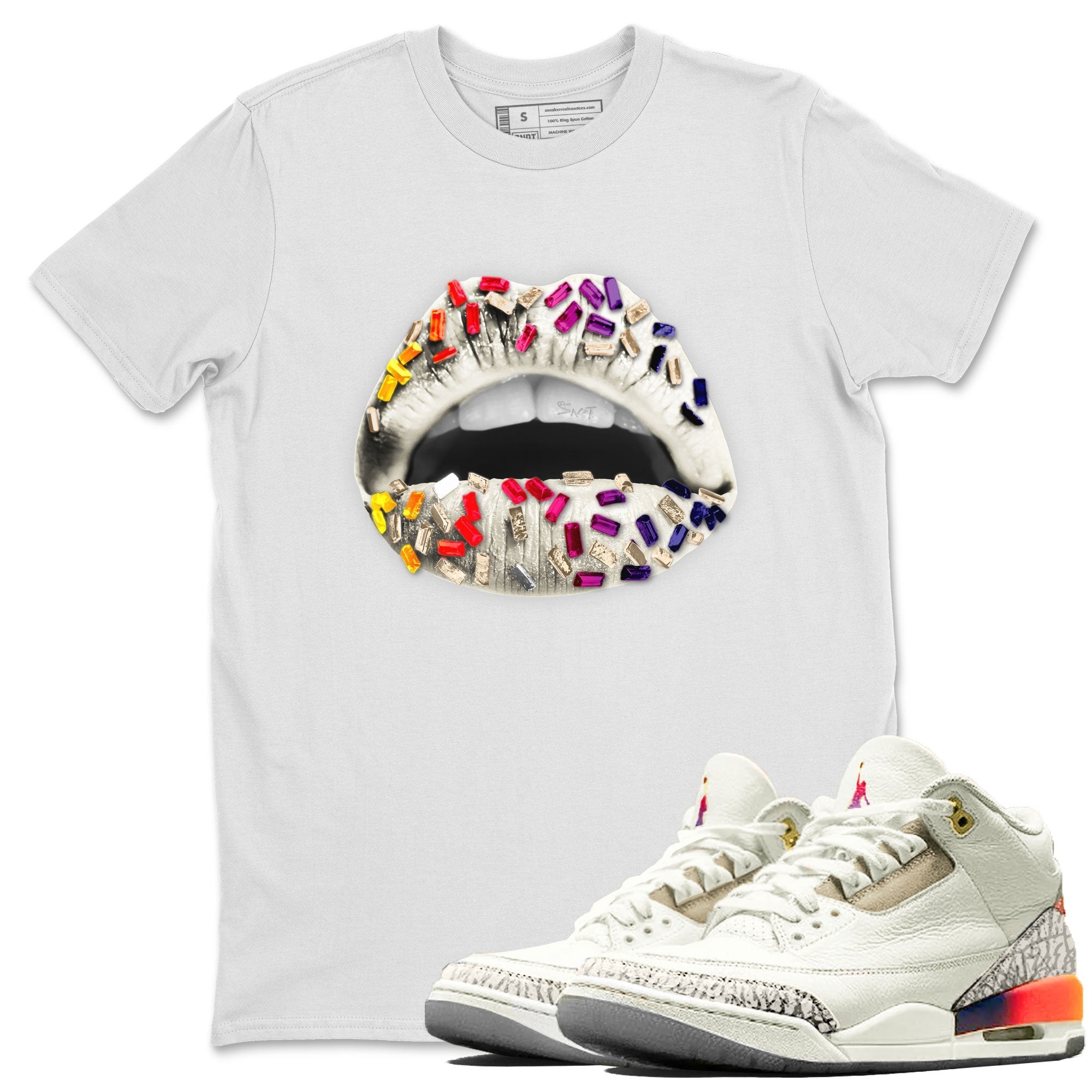 Lips Jewel snkmatch Tee - Air Jordan 3 J Balvin