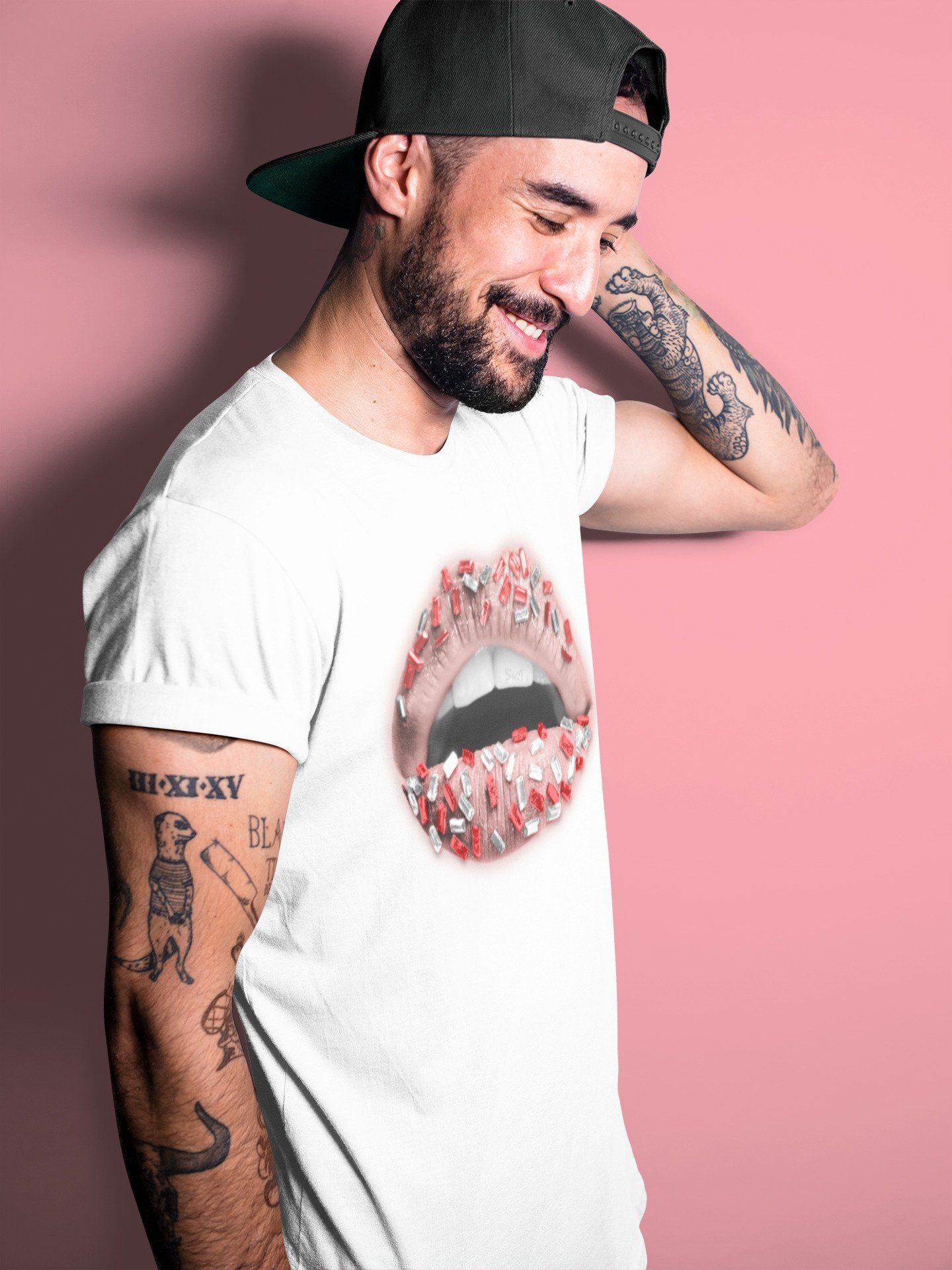 Lips Jewel Unisex Tops - Air Jordan 3 Rust Pink