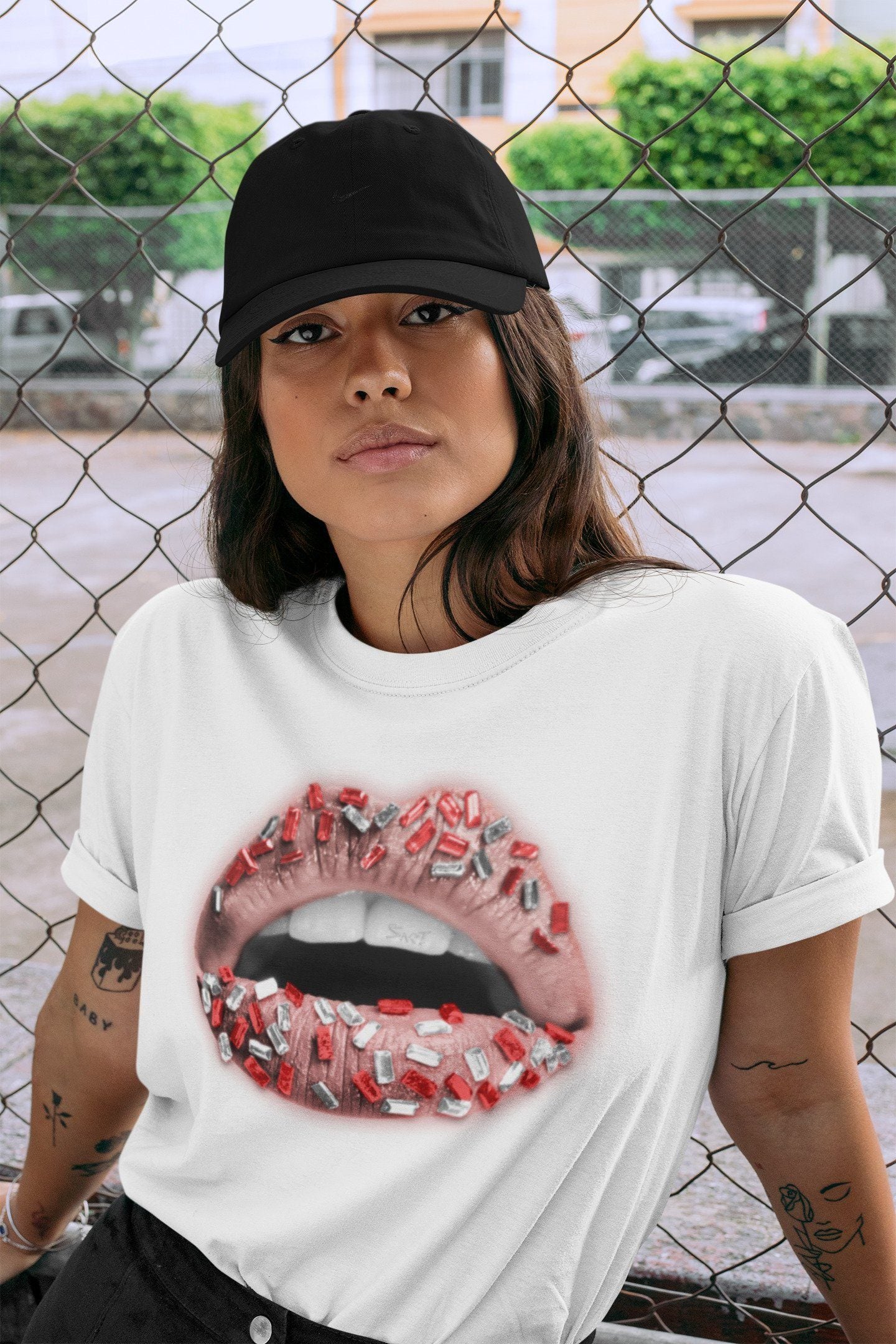 Lips Jewel Unisex Tops - Air Jordan 3 Rust Pink