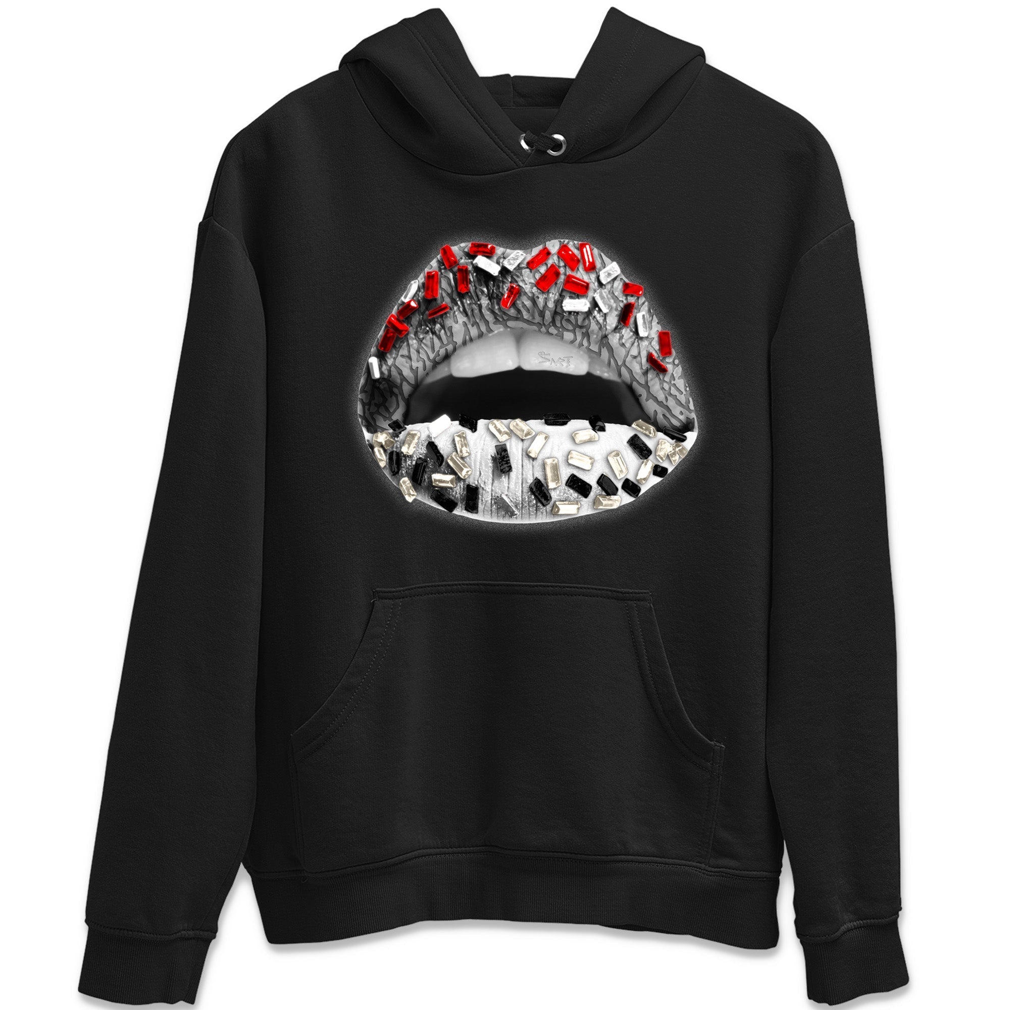 Lips Jewel Unisex Tops - Air Jordan 3 White Cement