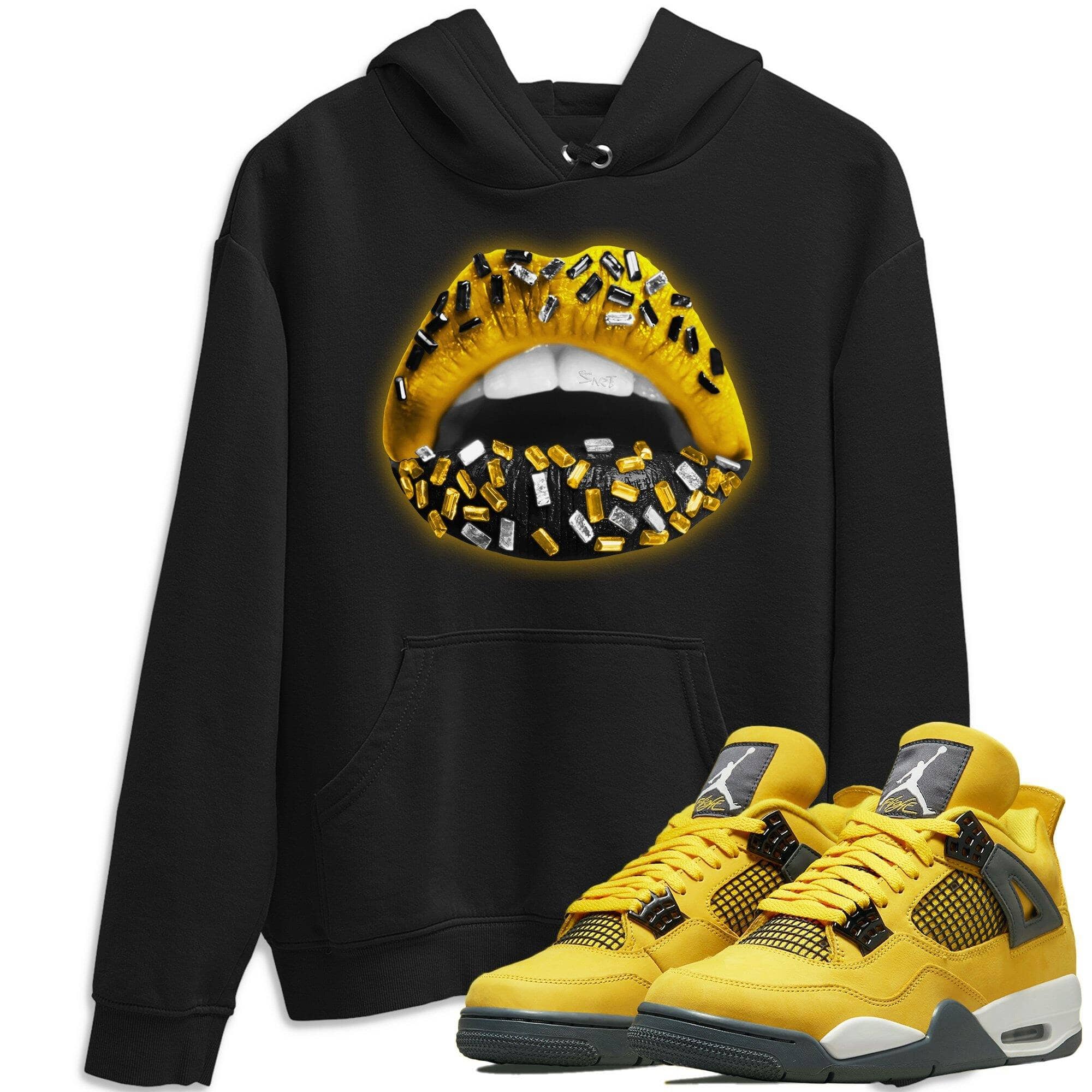 Lips Jewel Unisex Tops - Air Jordan 4 Lightning