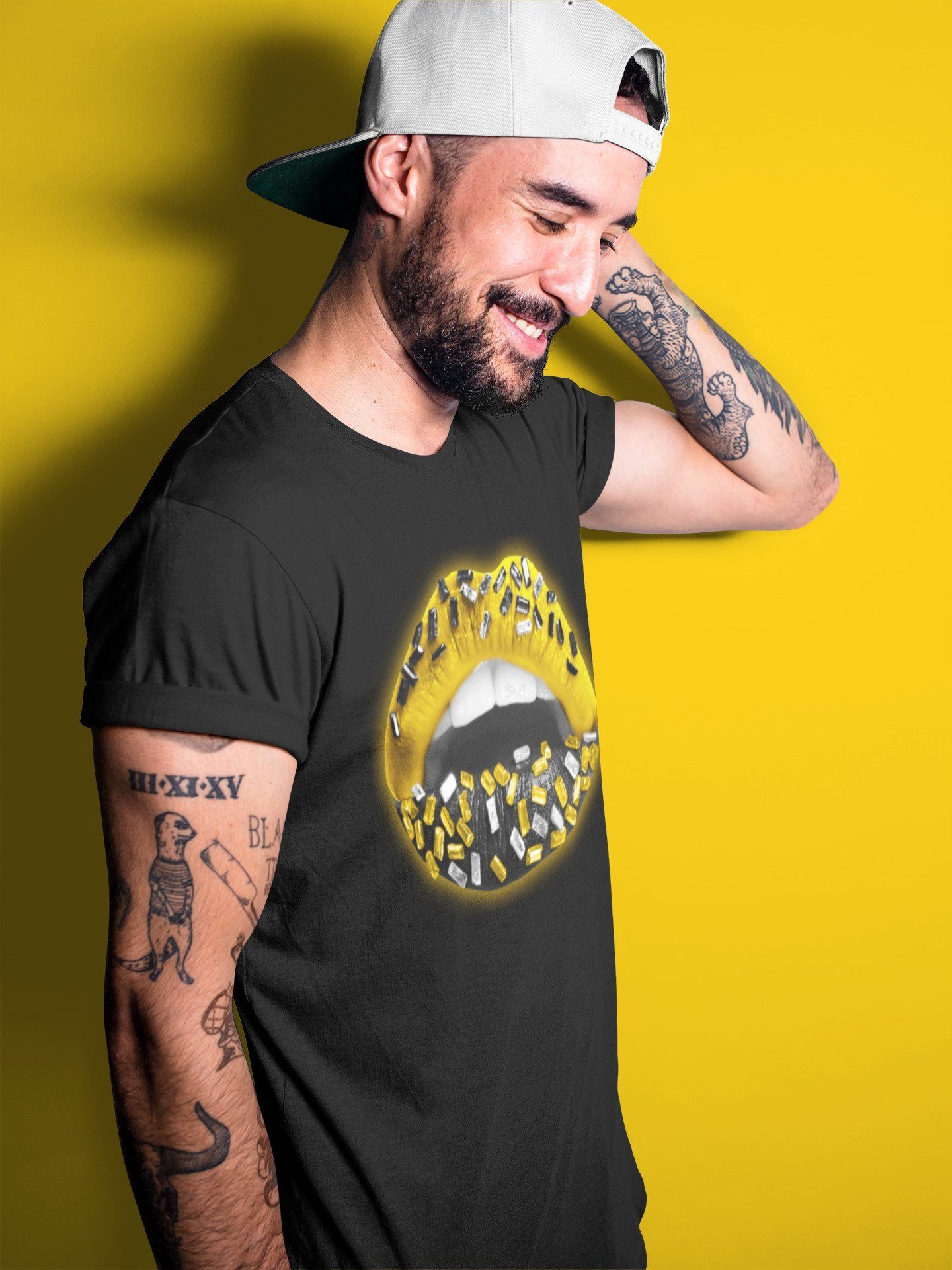Lips Jewel Unisex Tops - Air Jordan 4 Lightning