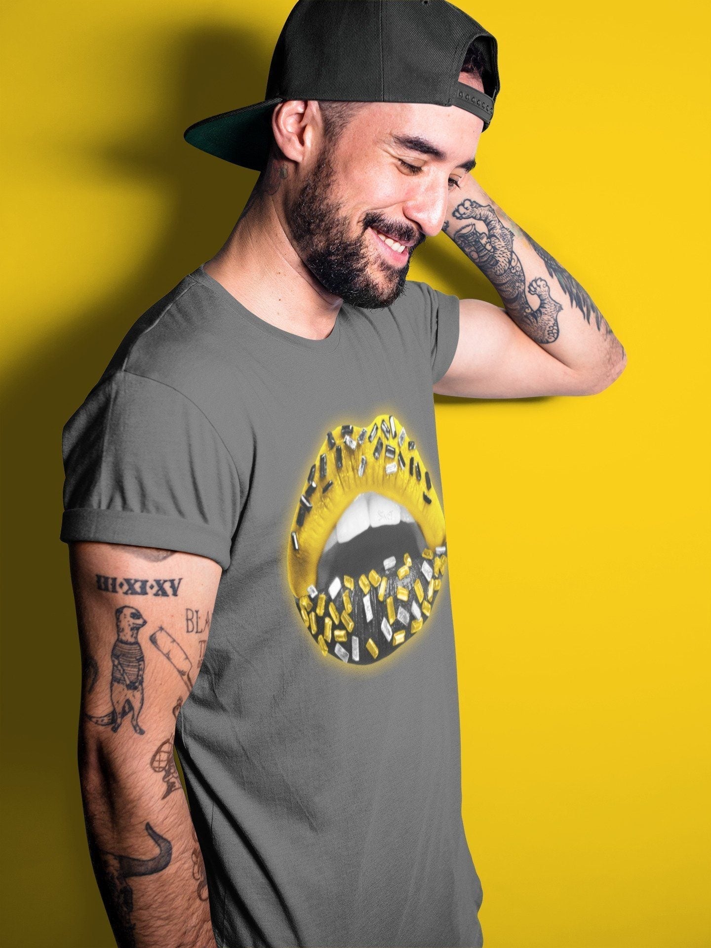 Lips Jewel Unisex Tops - Air Jordan 4 Lightning