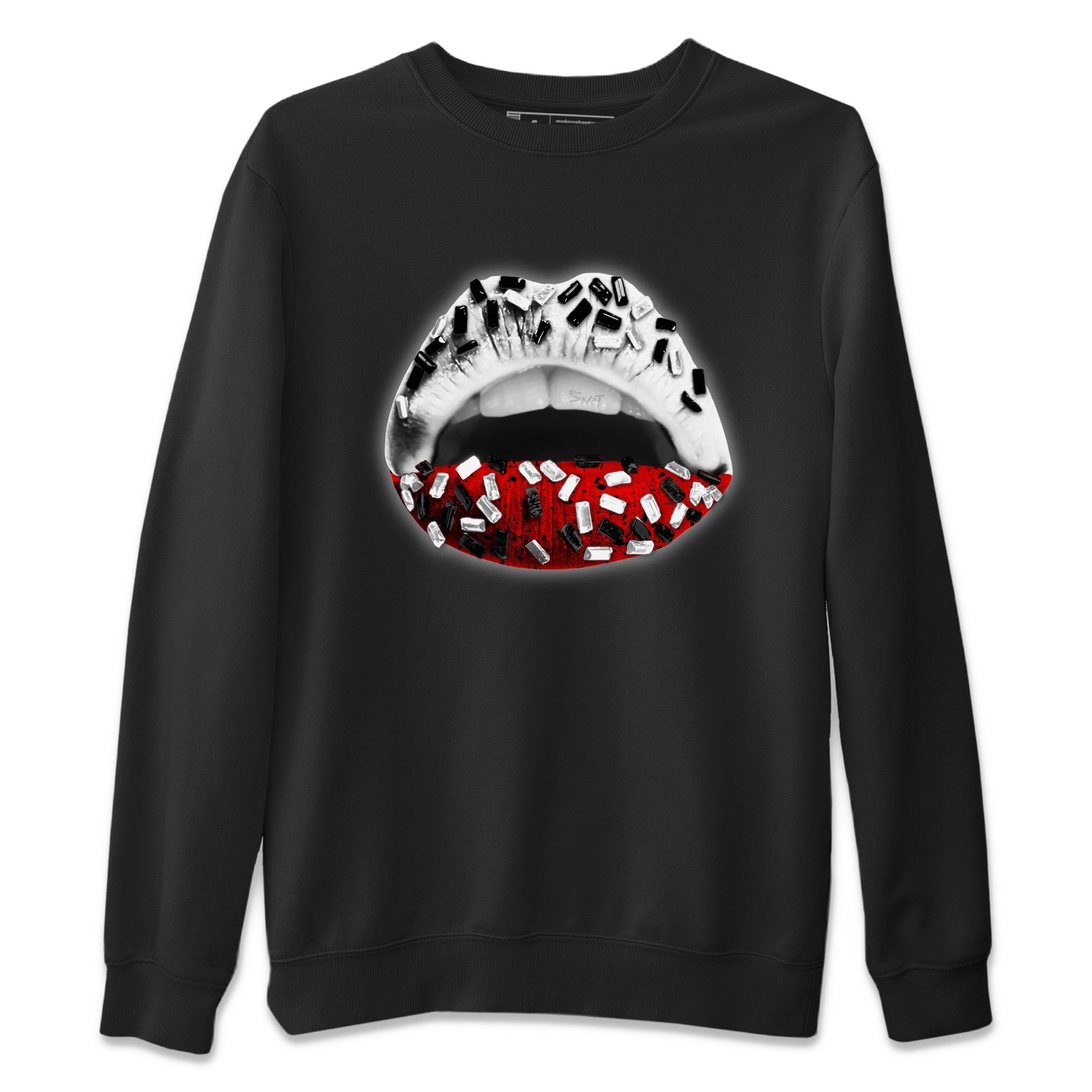 Lips Jewel Unisex Tops - Air Jordan 4 Red Cement