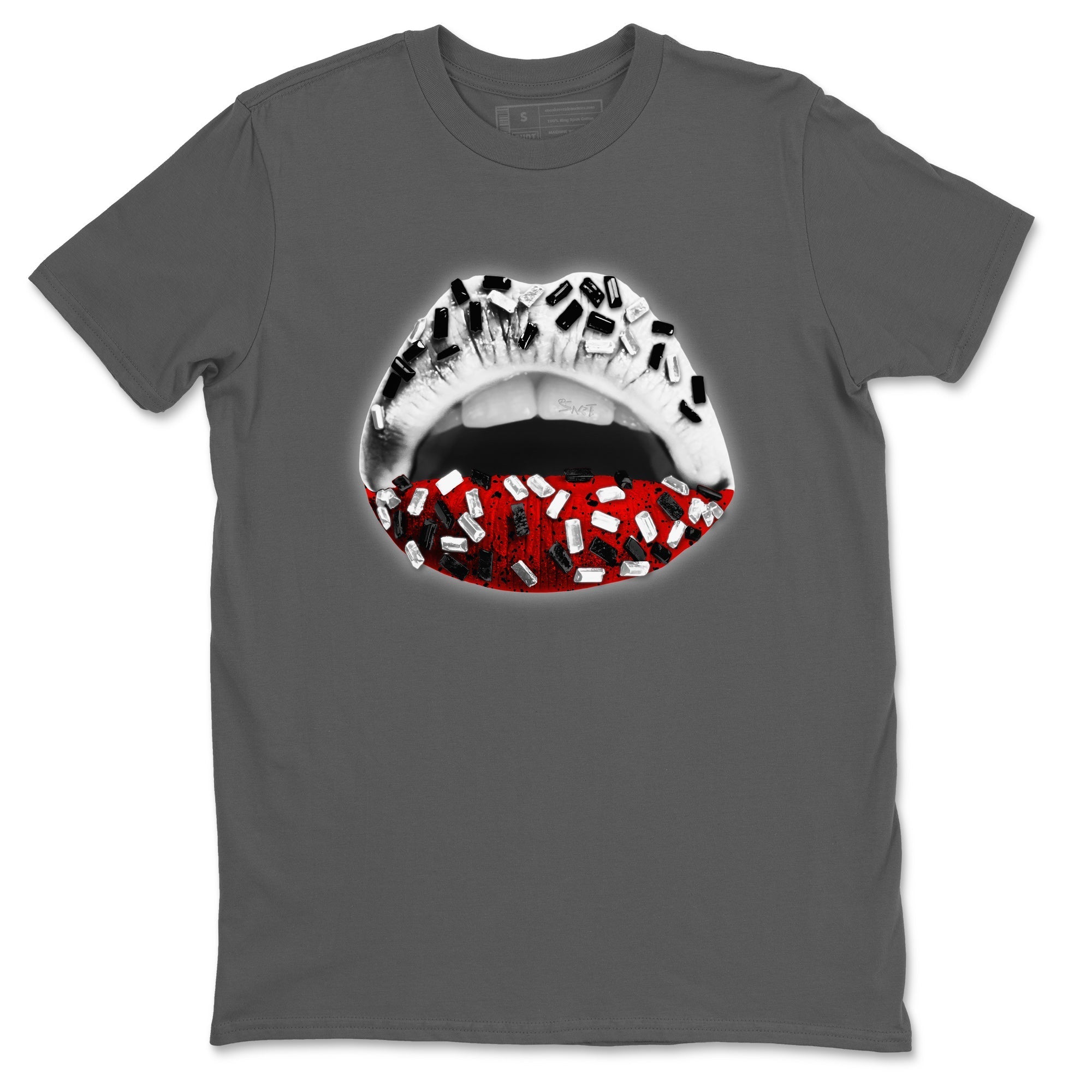 Lips Jewel Unisex Tops - Air Jordan 4 Red Cement