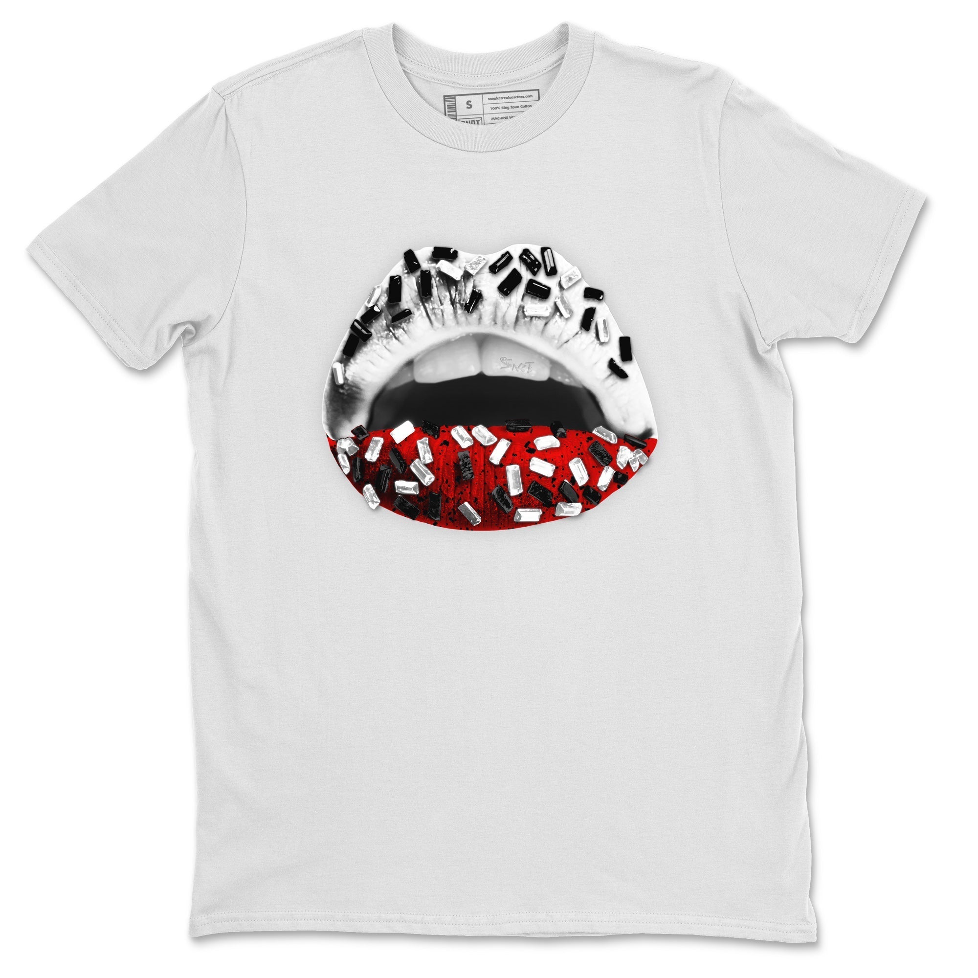 Lips Jewel Unisex Tops - Air Jordan 4 Red Cement