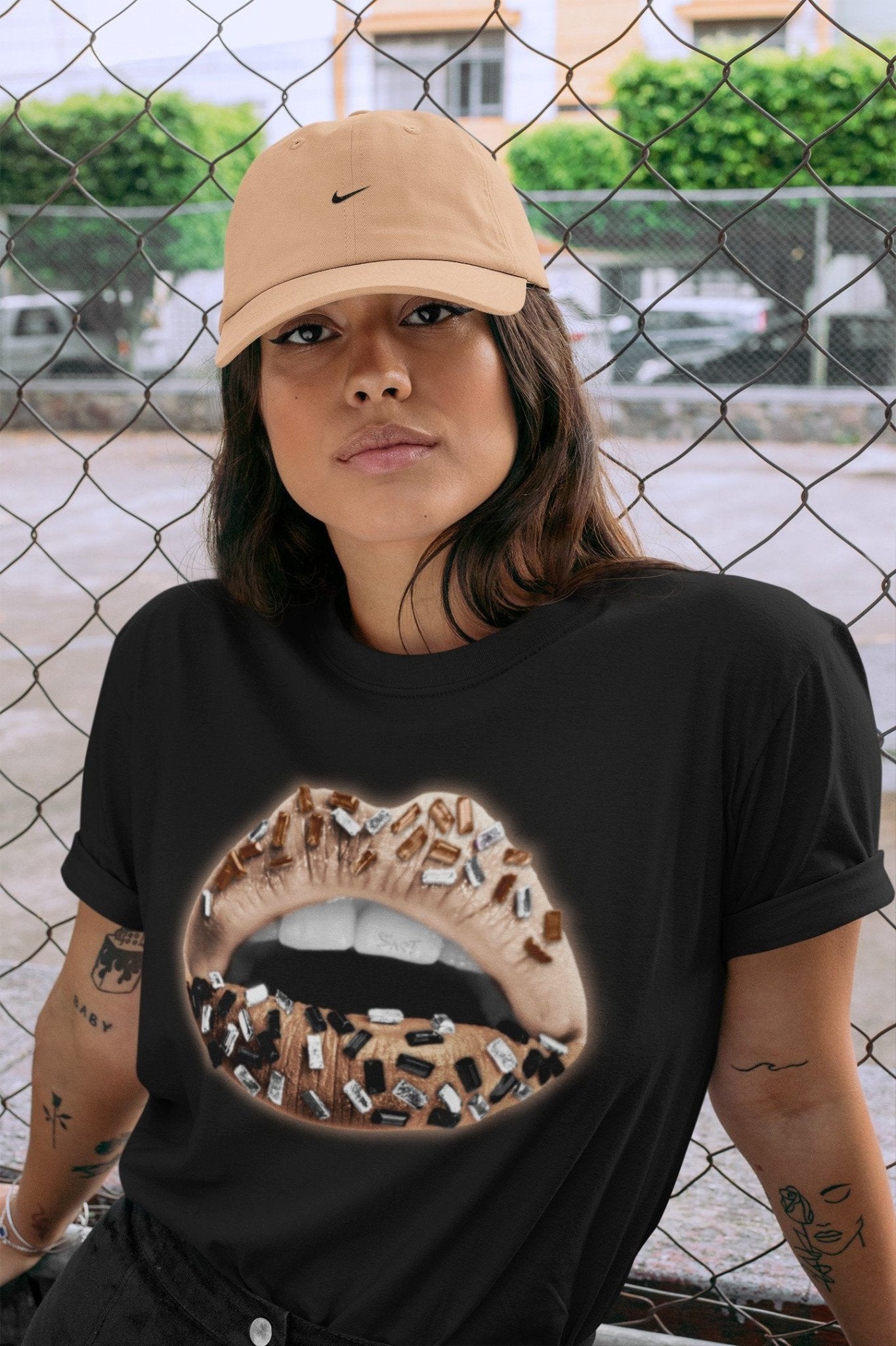 Lips Jewel Unisex Tops - Air Jordan 4 Shimmer