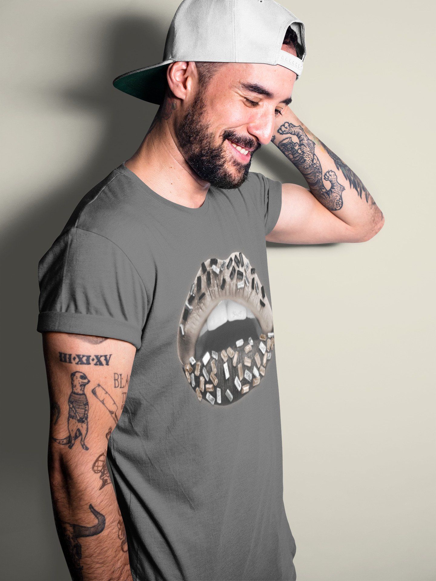 Lips Jewel Unisex Tops - Air Jordan 4 Taupe Haze