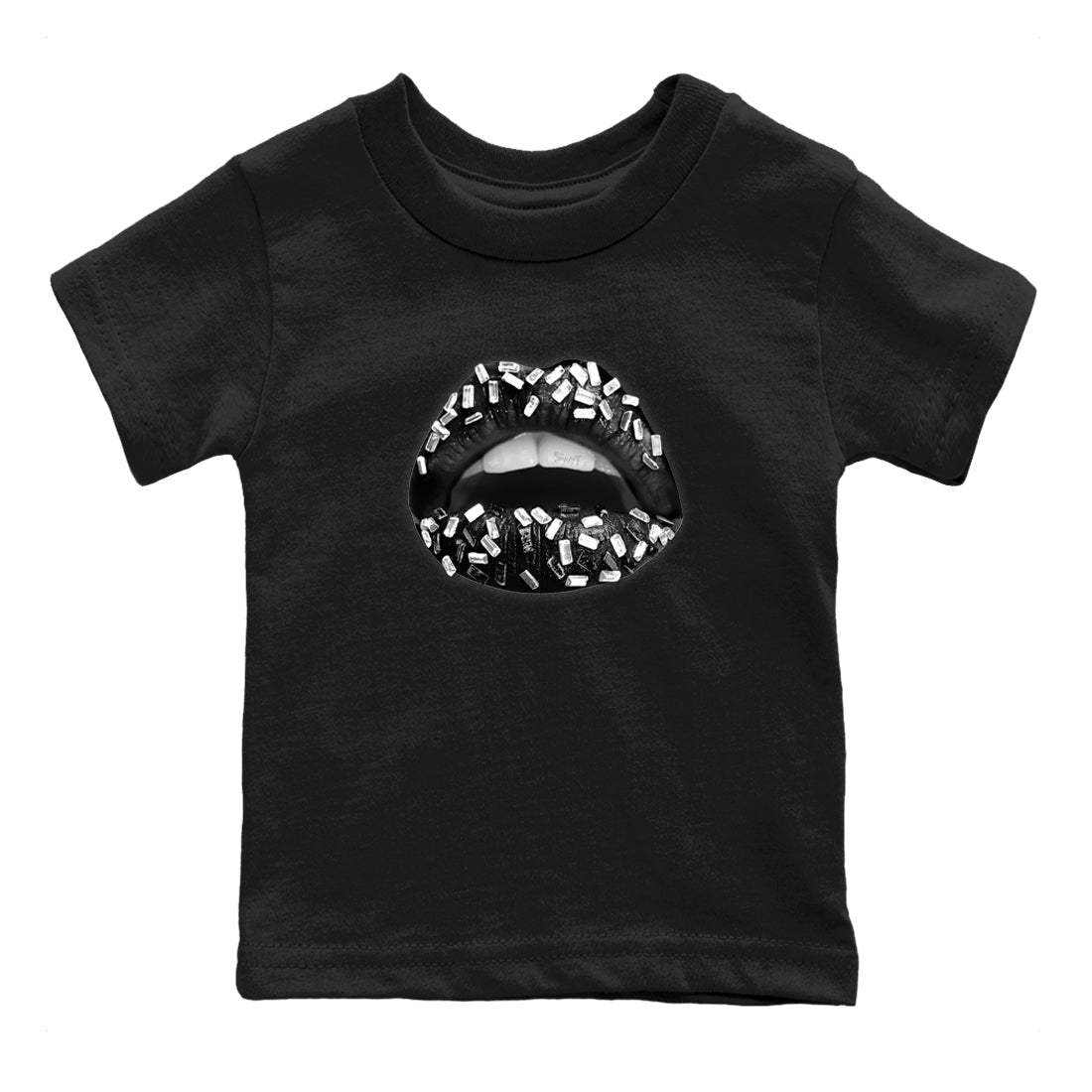 Lips Jewel snkmatch Tees Kids - Air Jordan 4 White Thunder