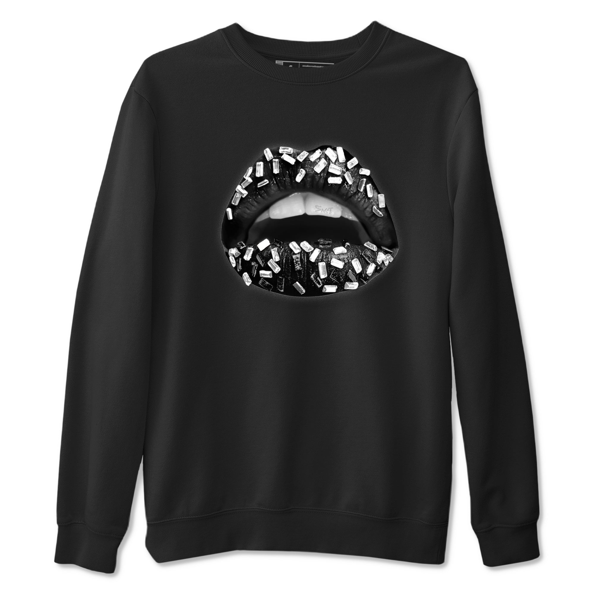 Lips Jewel snkmatch Tees - Air Jordan 4 White Thunder